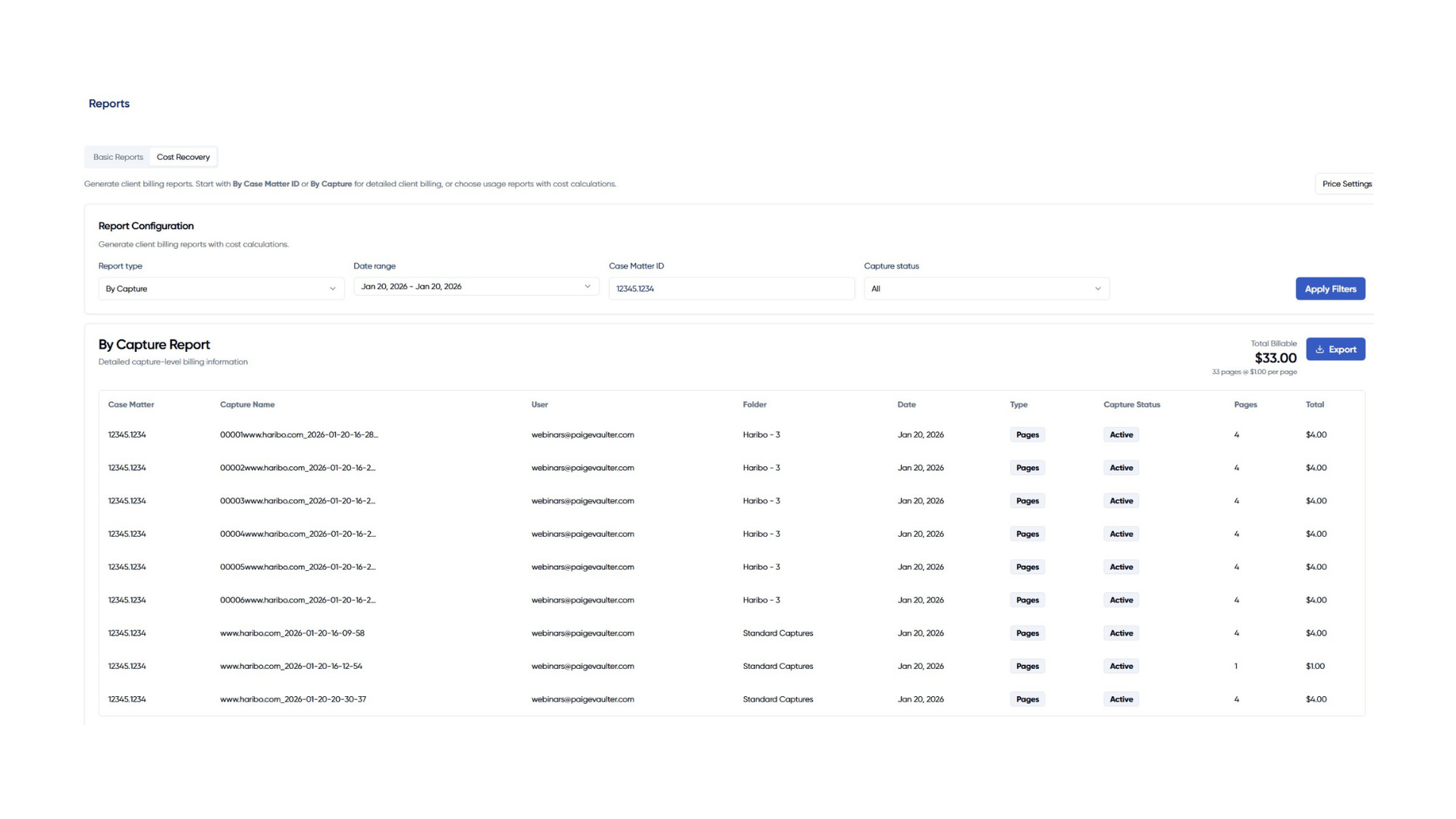 Page Vault screenshot