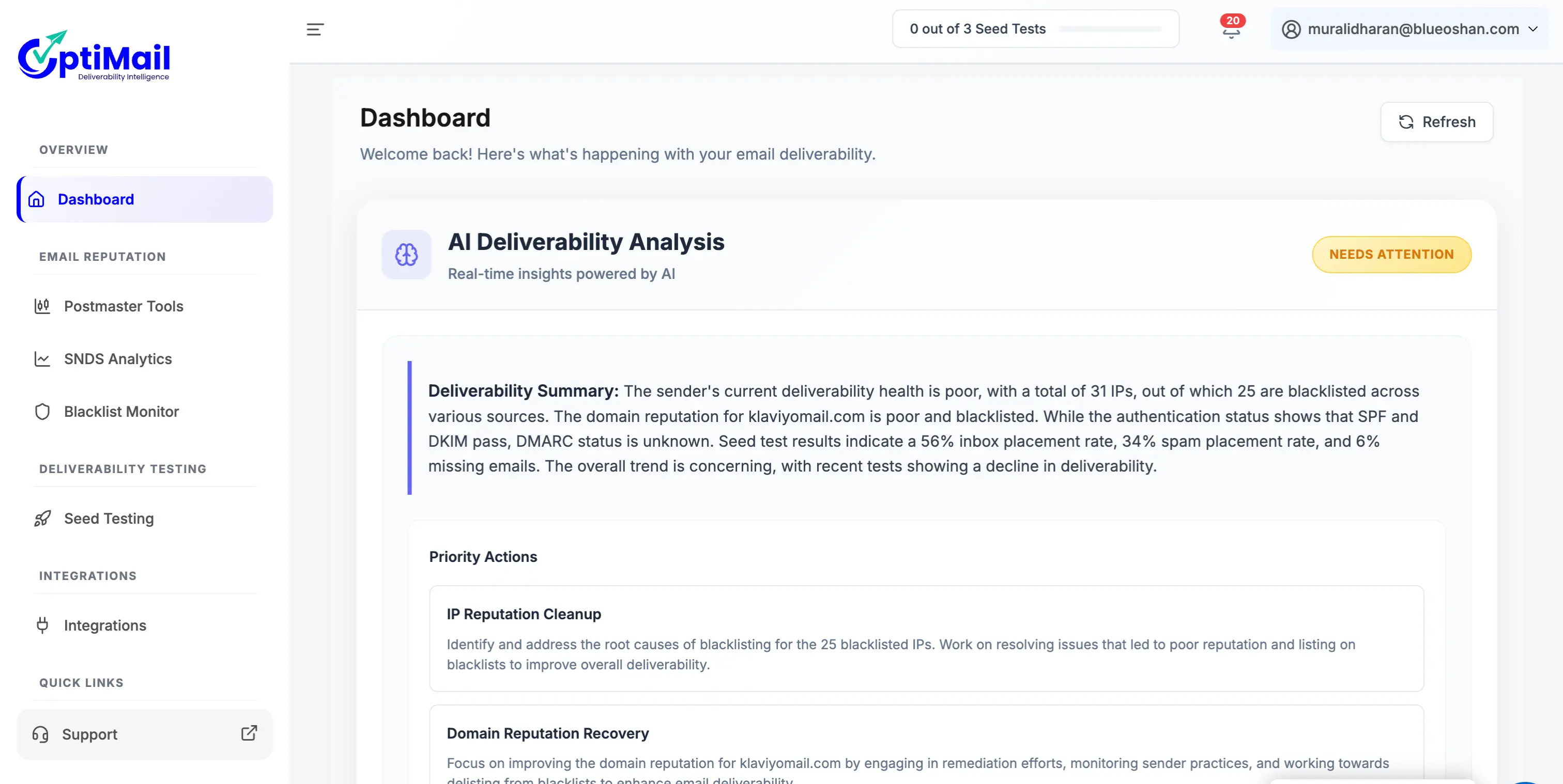 OptiMail.ai screenshot