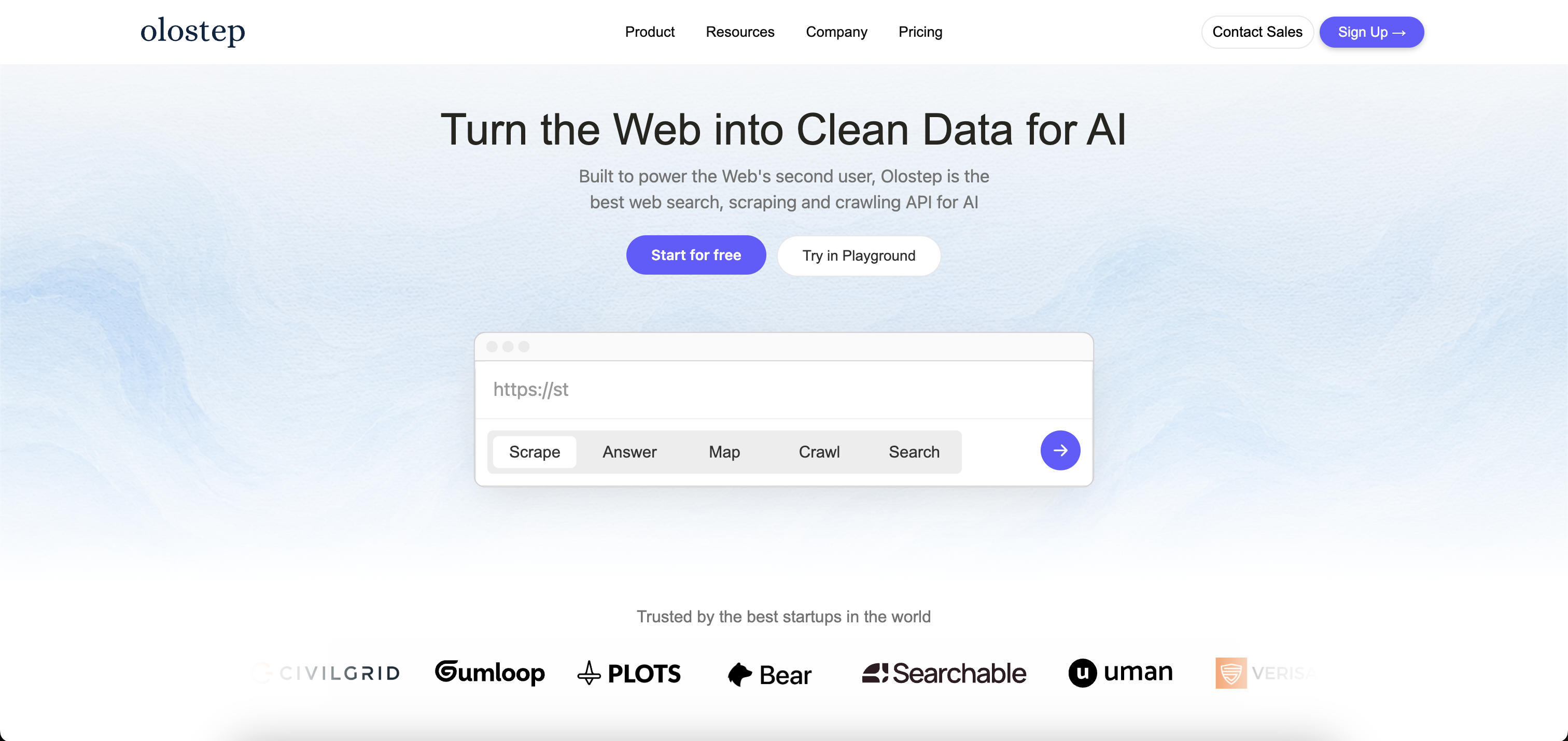 Olostep screenshot