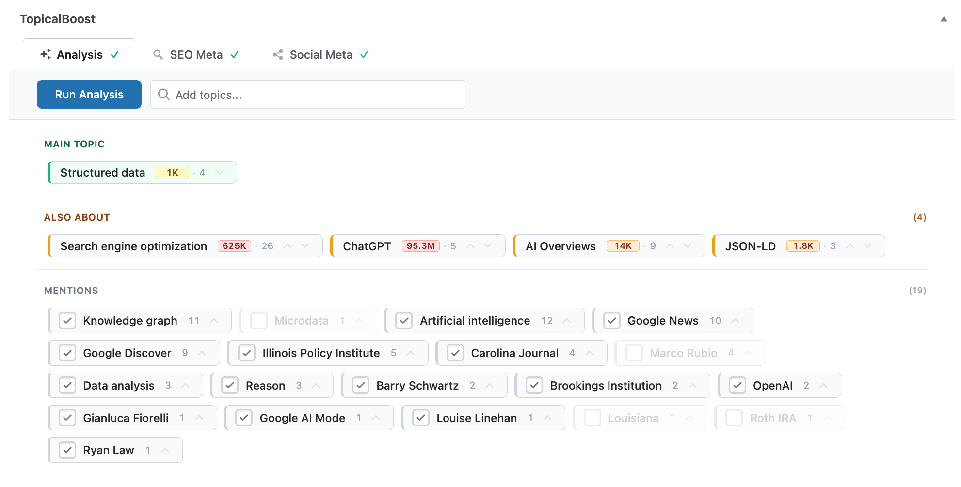 TopicalBoost screenshot