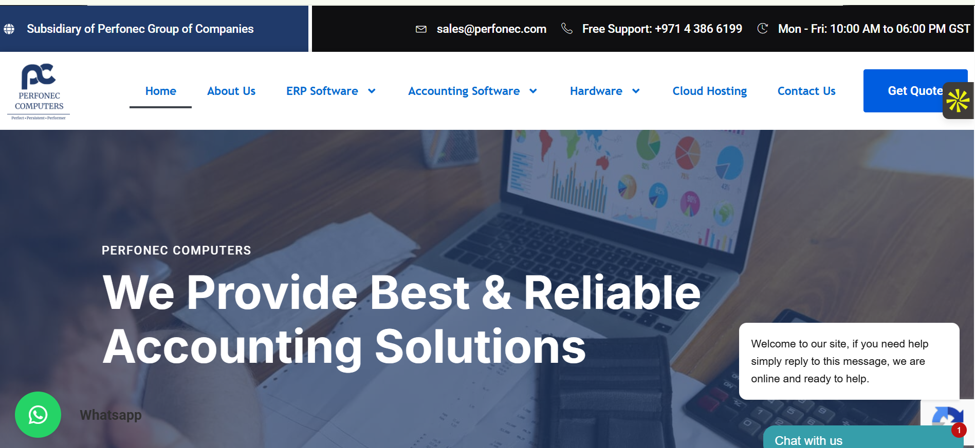 Perfonec Computers - Accounting & ERP Solutions screenshot