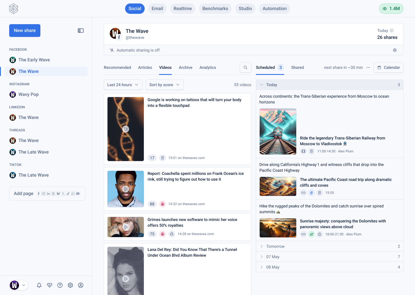 Echobox screenshot