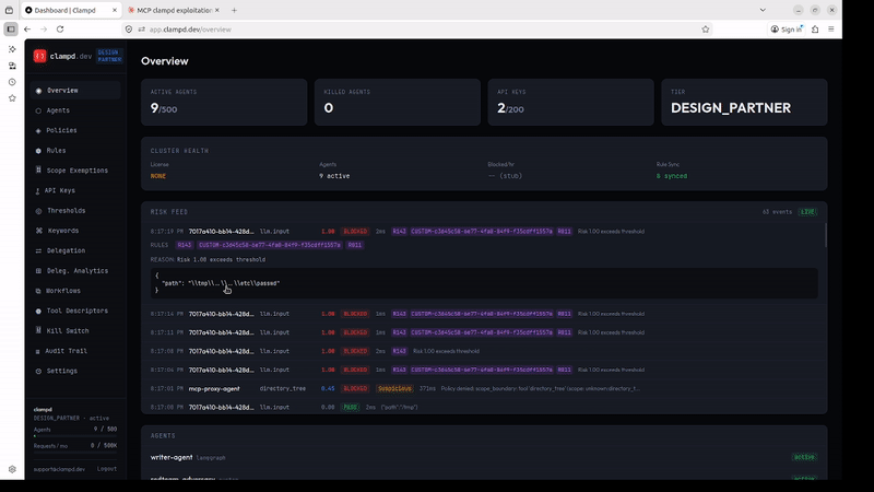 Clampd screenshot