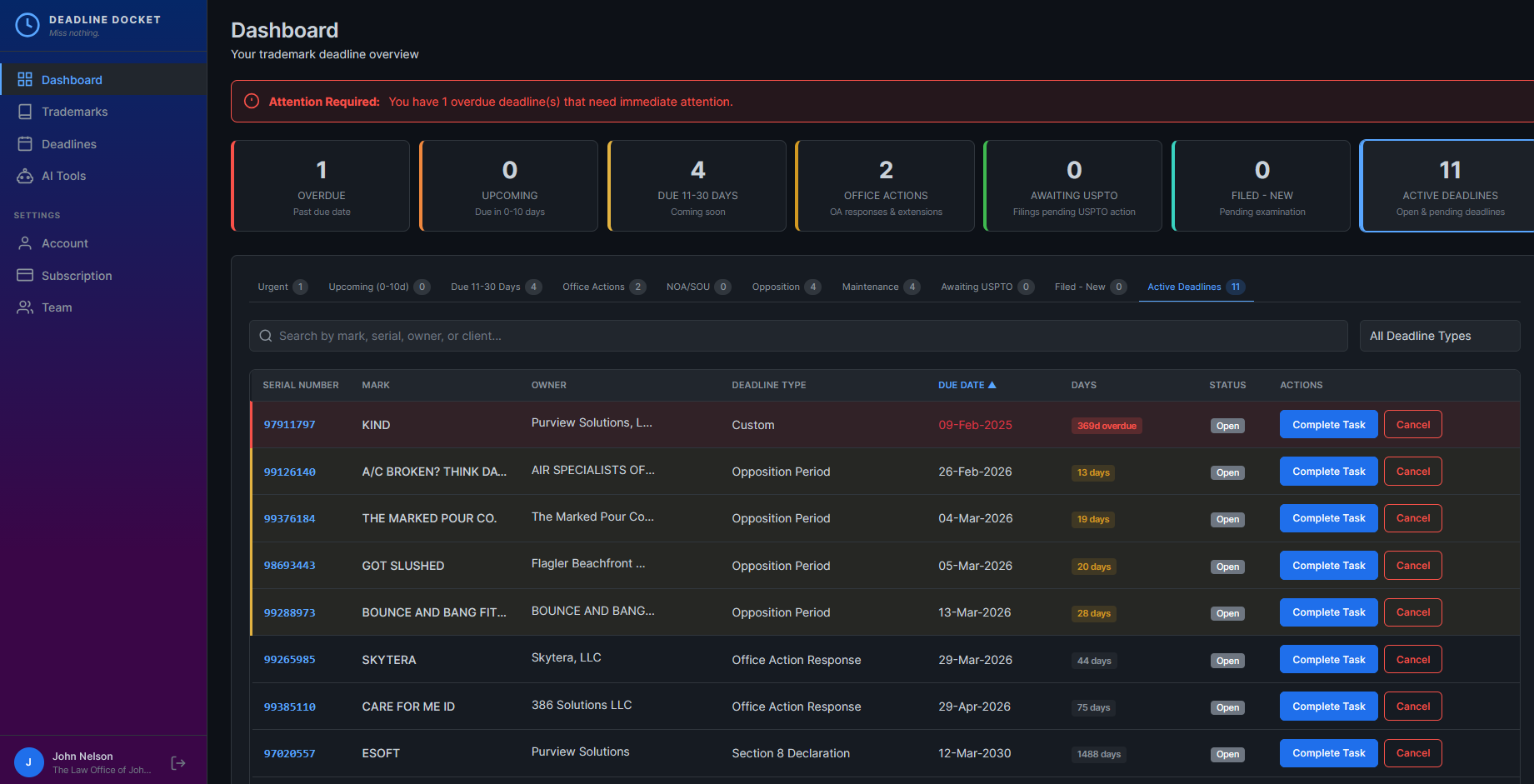 DeadlineDocket screenshot