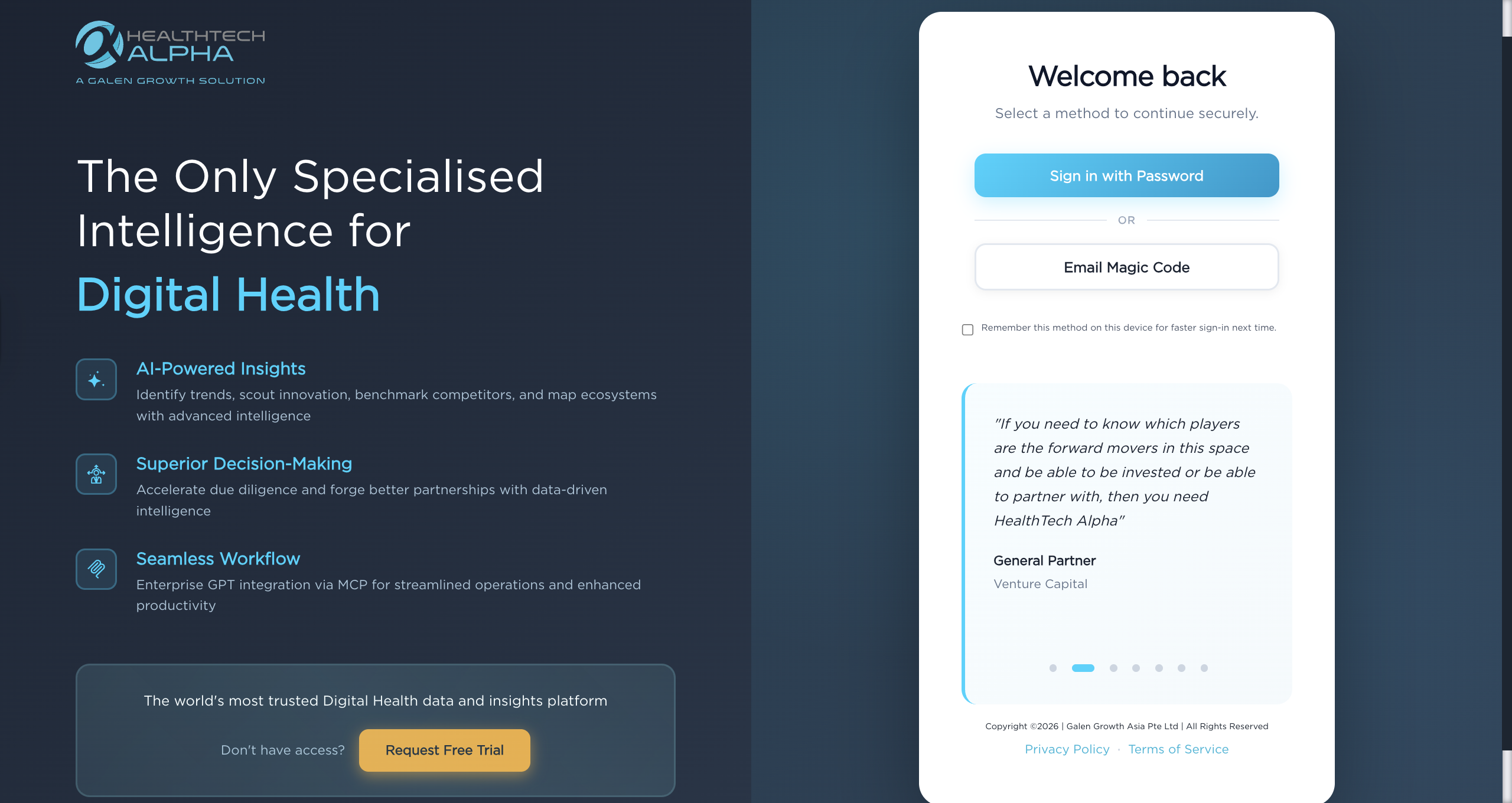 HealthTech Alpha screenshot