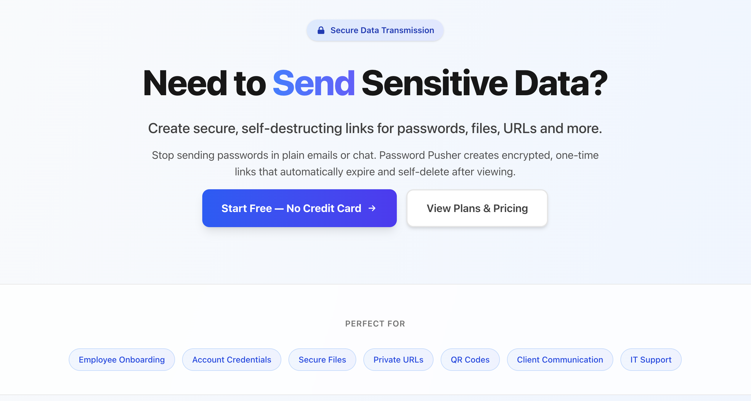 Password Pusher screenshot