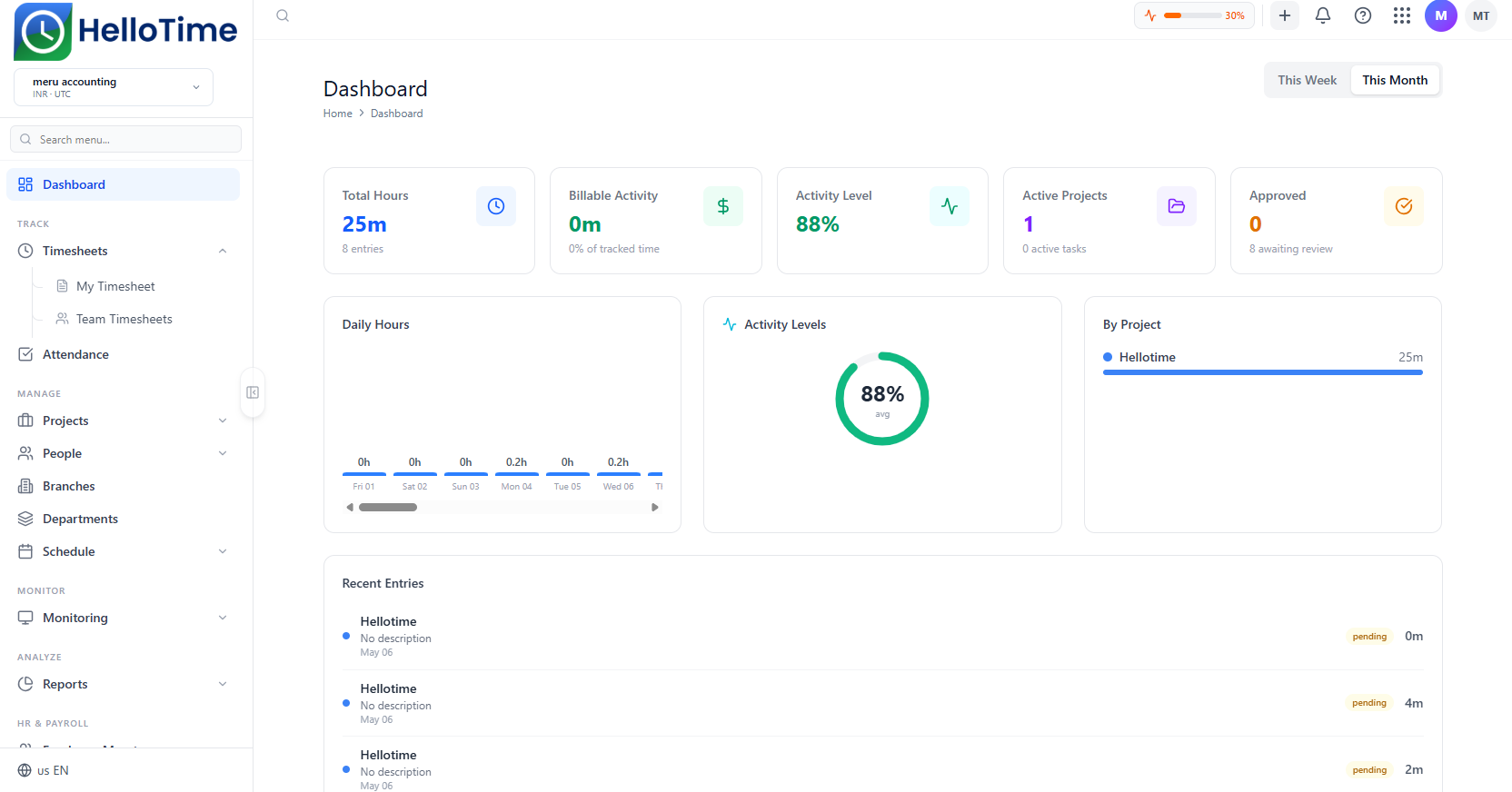 HelloTime screenshot