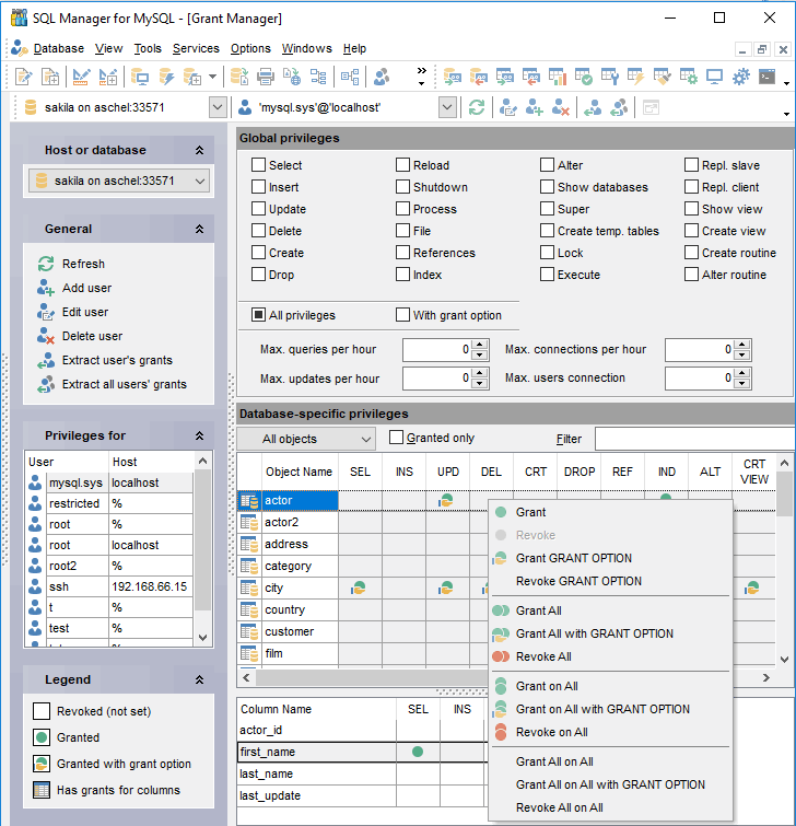 SQL Management Studio for MySQL screenshot