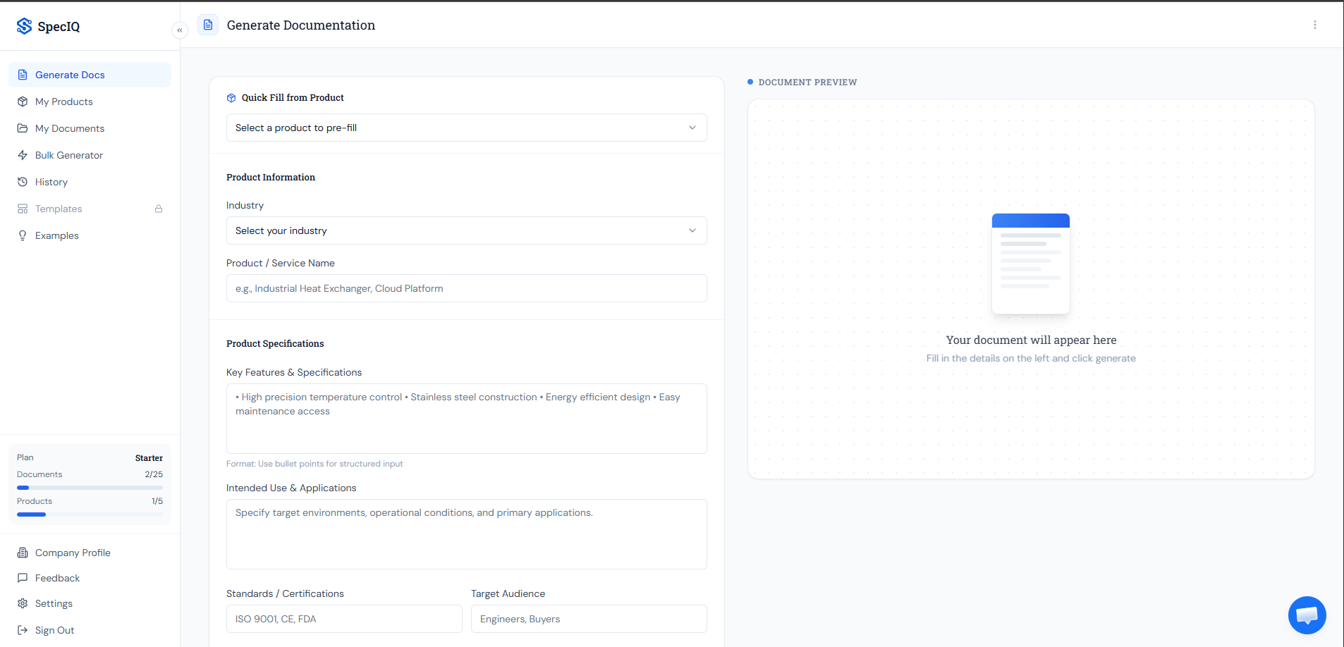 SpecIQ screenshot