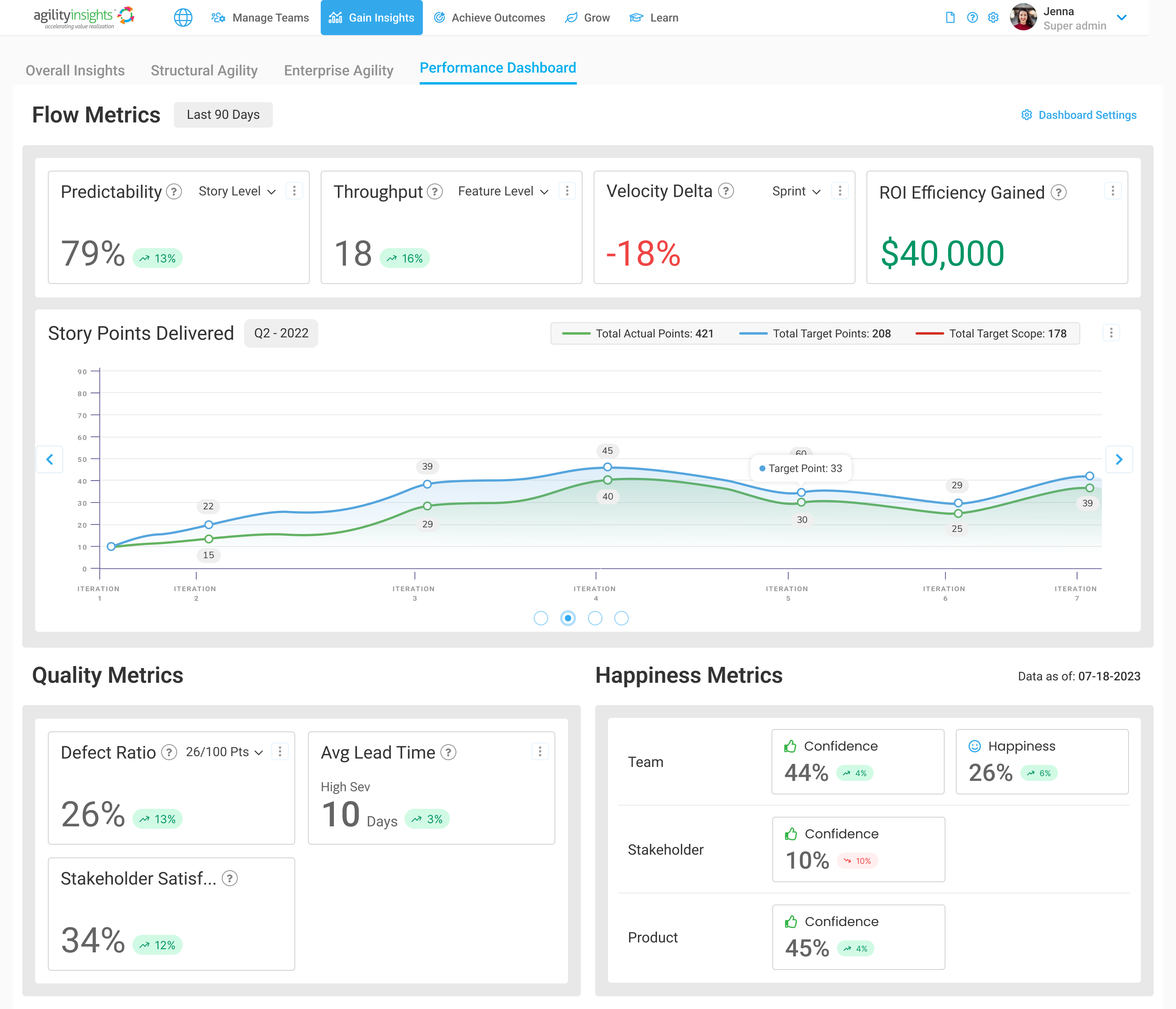 AgilityInsights screenshot