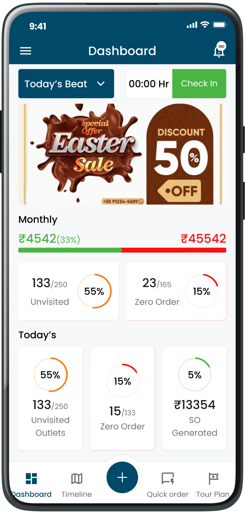 BETs Sales Force Automation screenshot