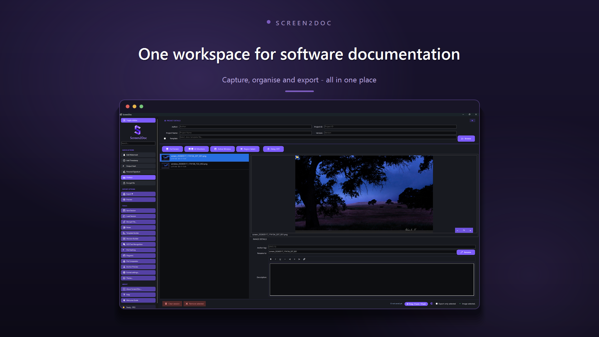 Screen2Doc screenshot