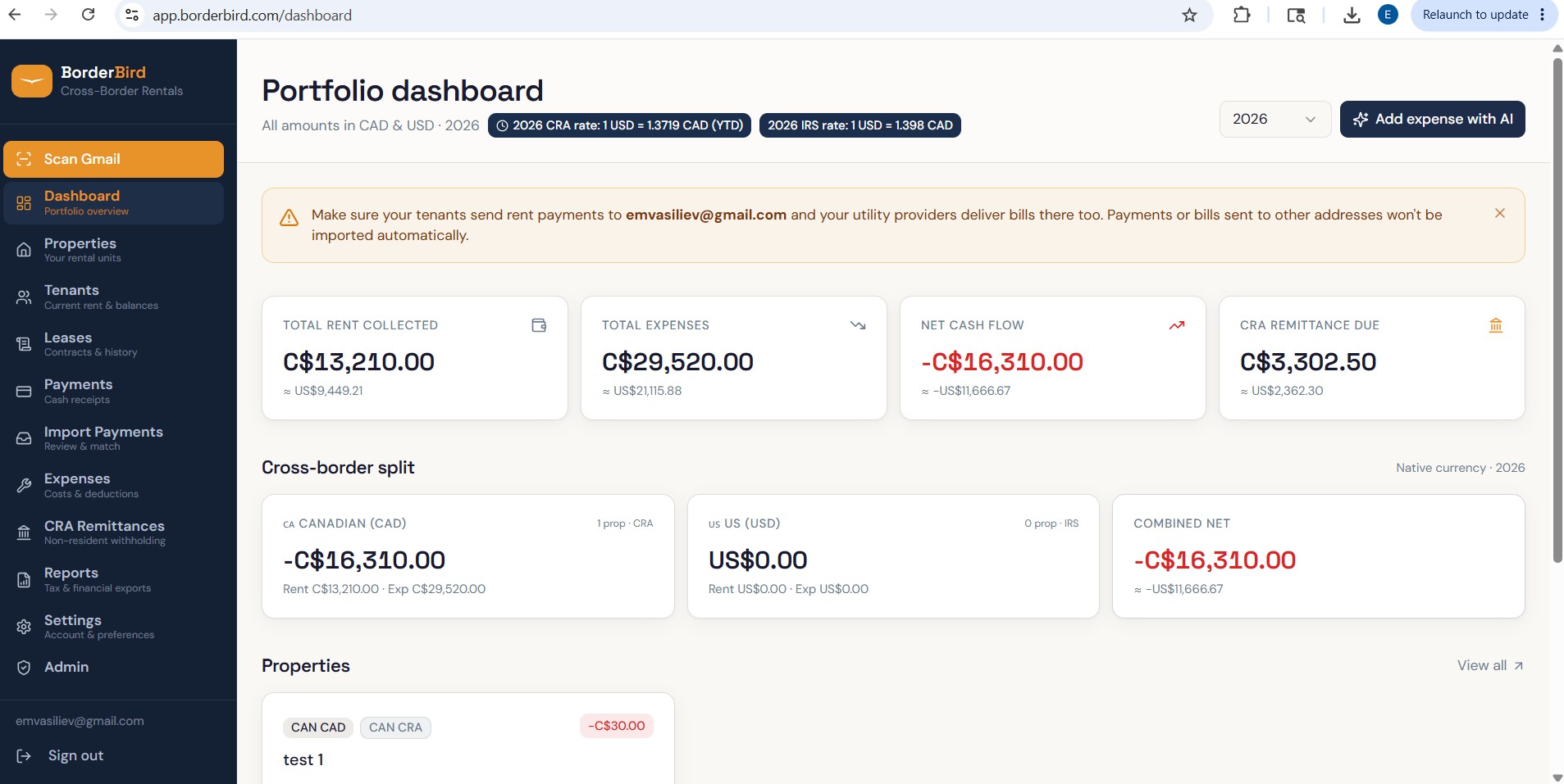 : BorderBird screenshot