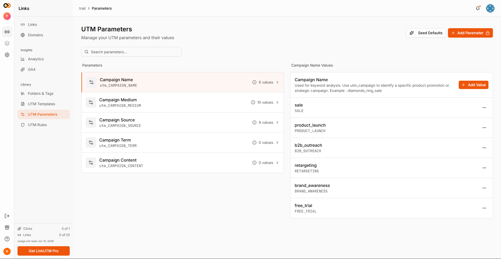 linkutm screenshot