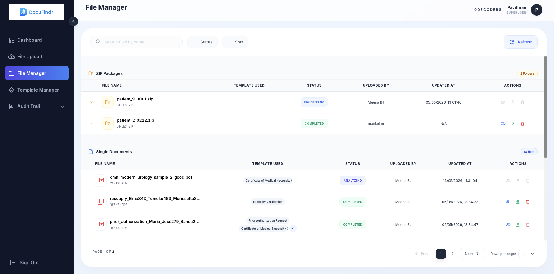 DocuFindr screenshot