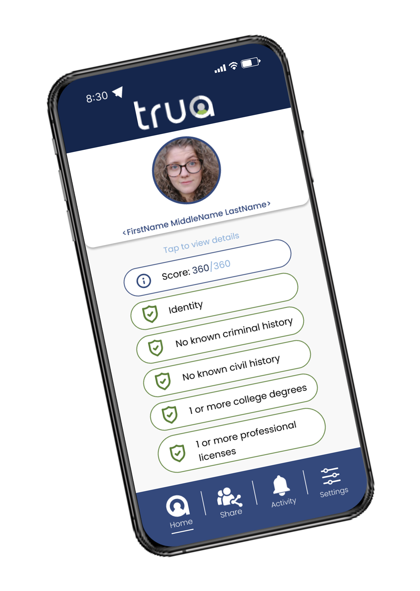 TruaScore screenshot