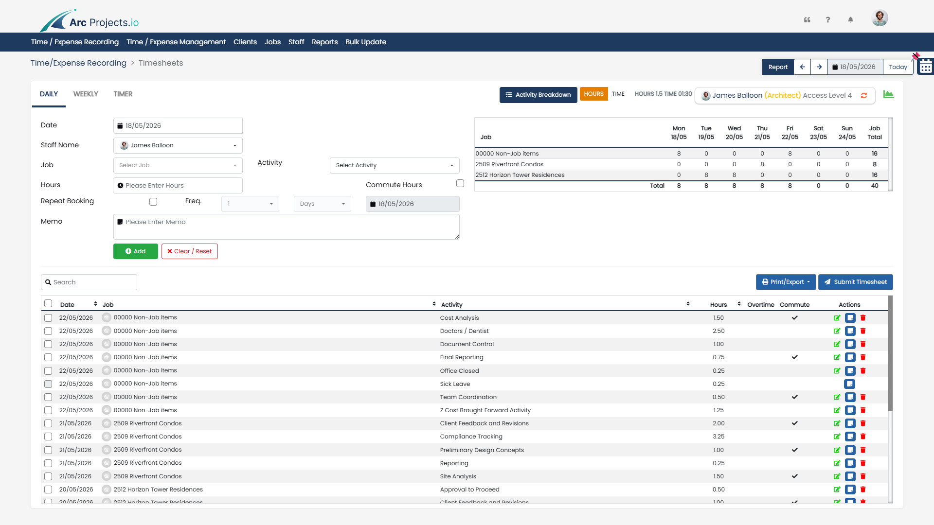 Arc Projects screenshot