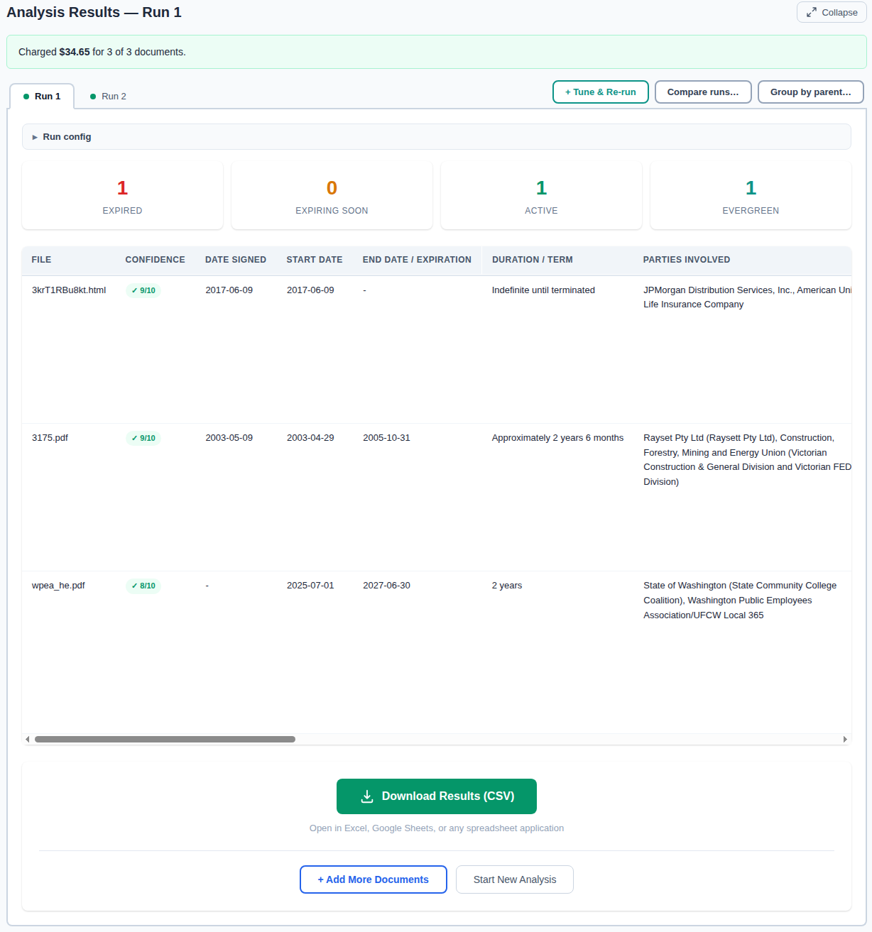 ContractParser screenshot