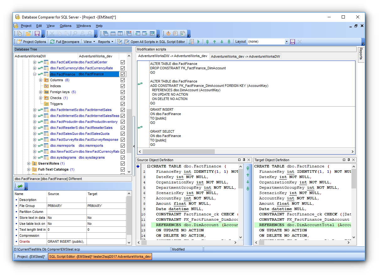 DB Comparer for SQL Server screenshot
