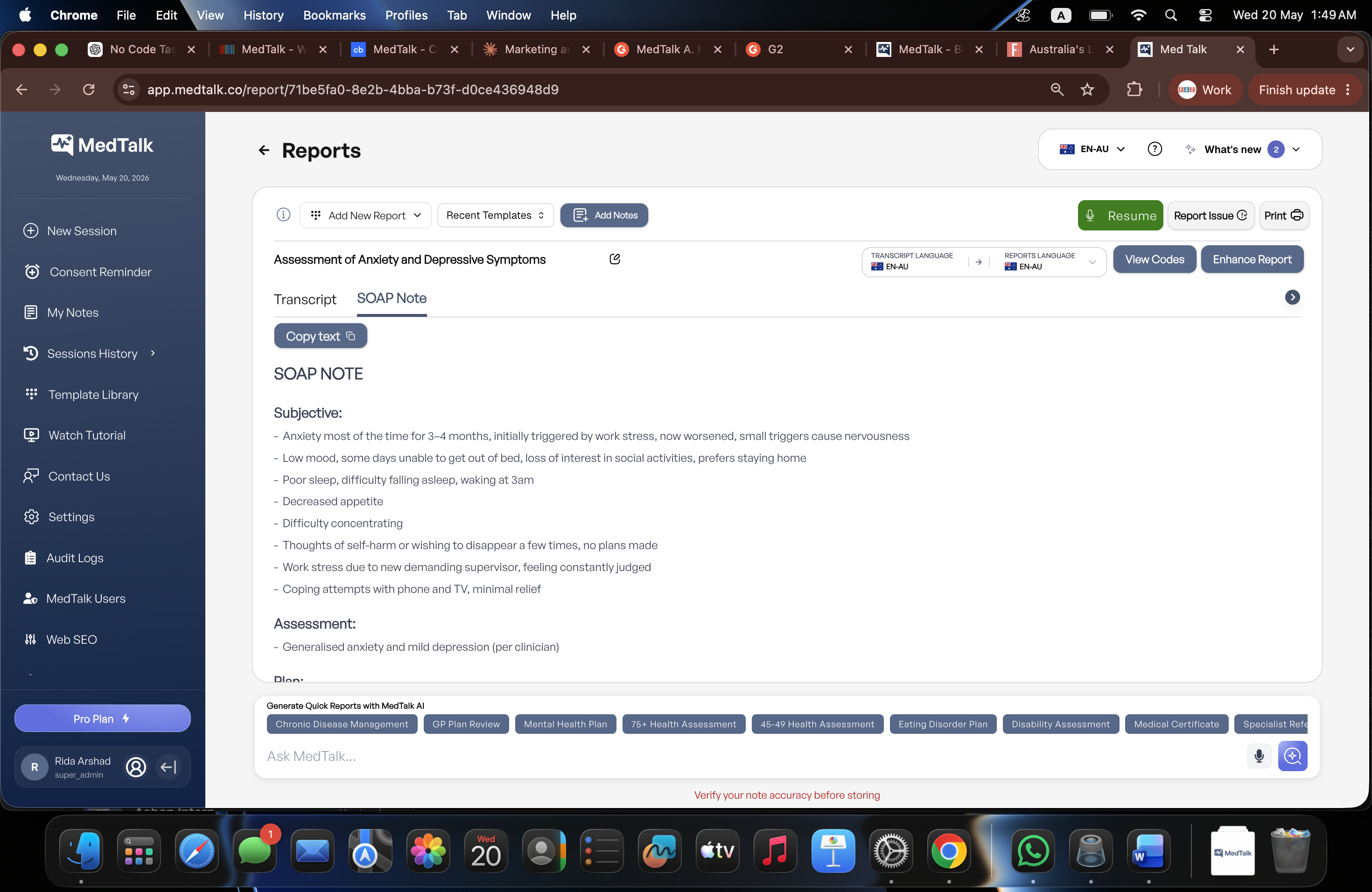 MedTalk screenshot