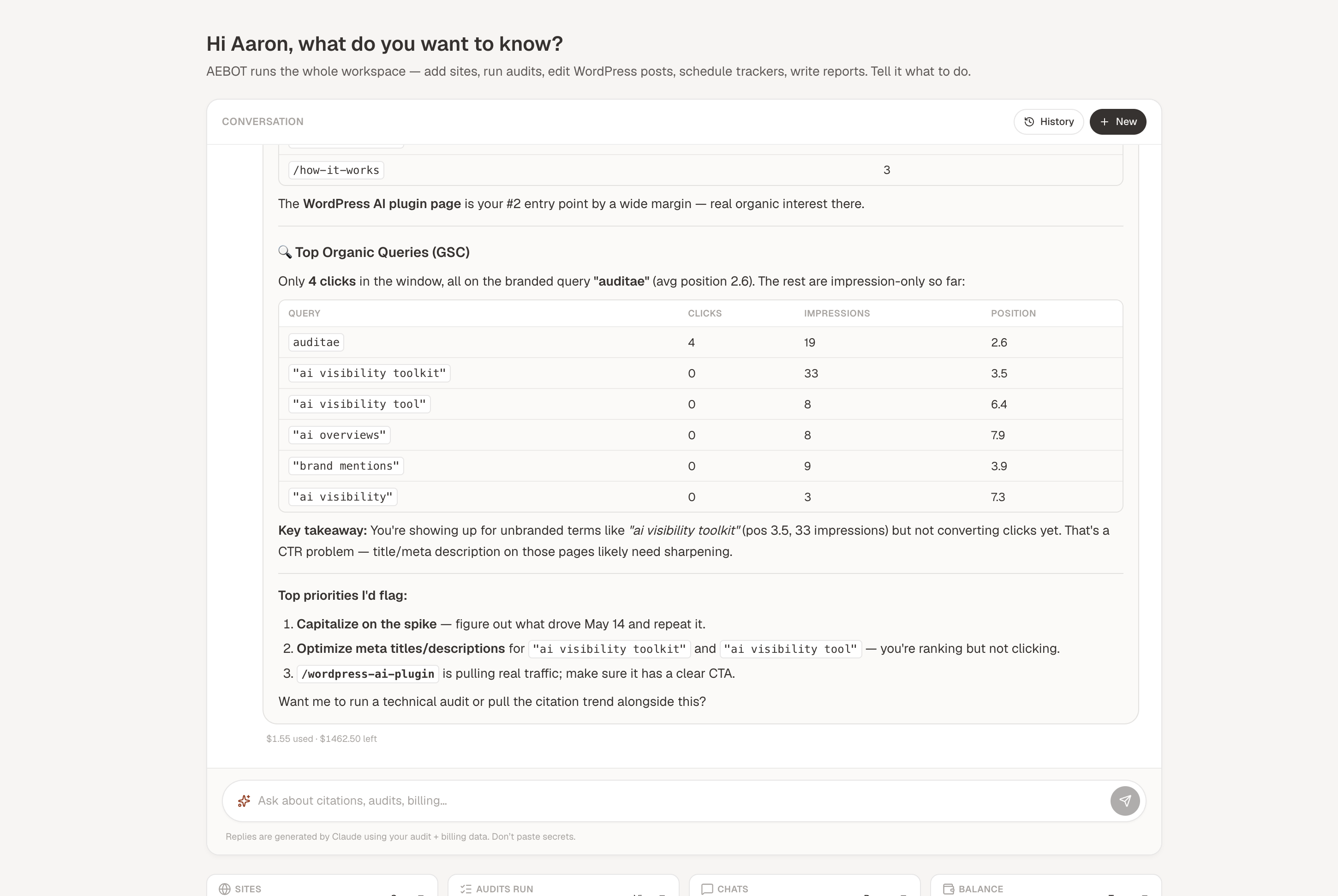 AuditAE screenshot