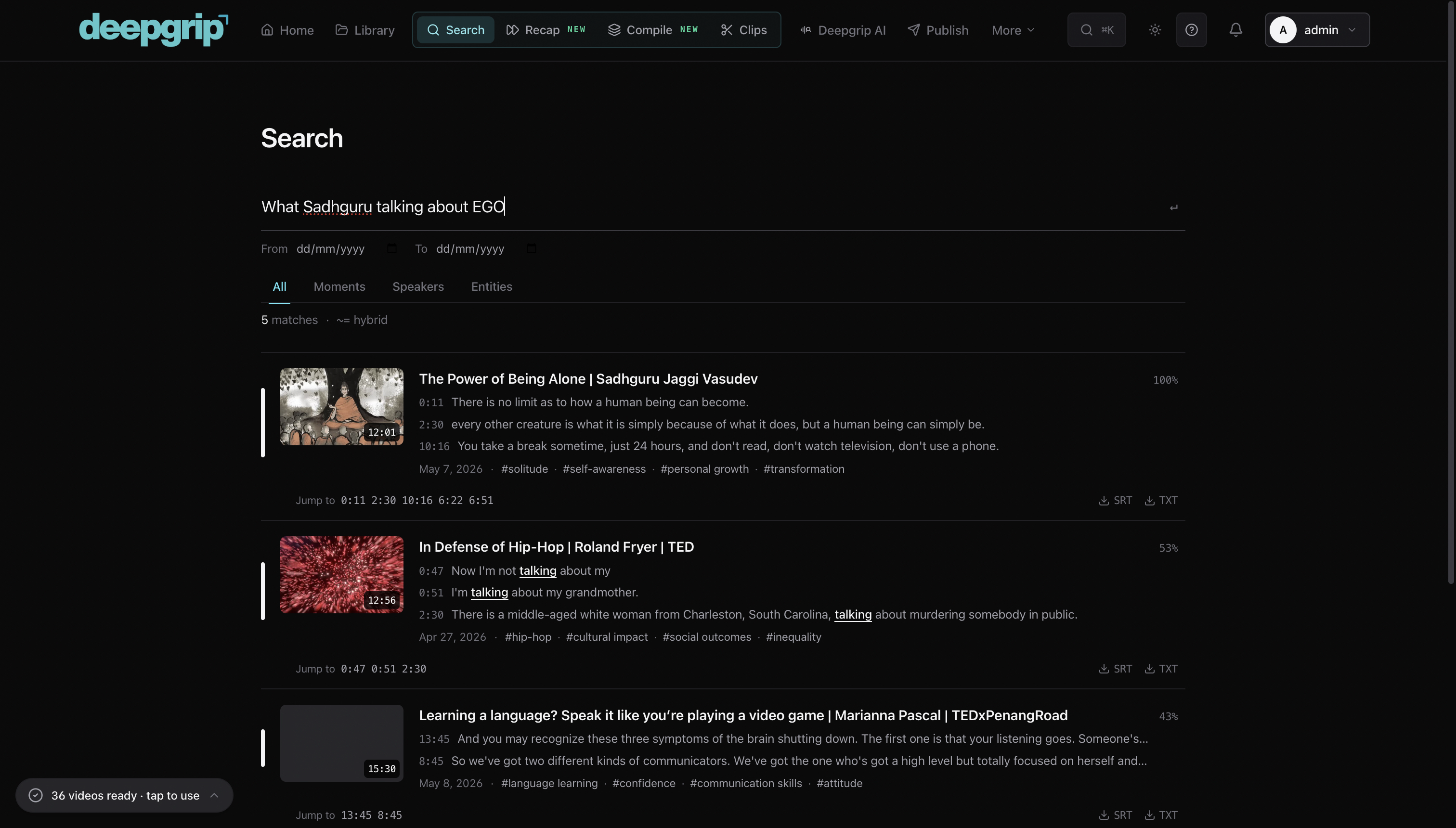 Deepgrip screenshot
