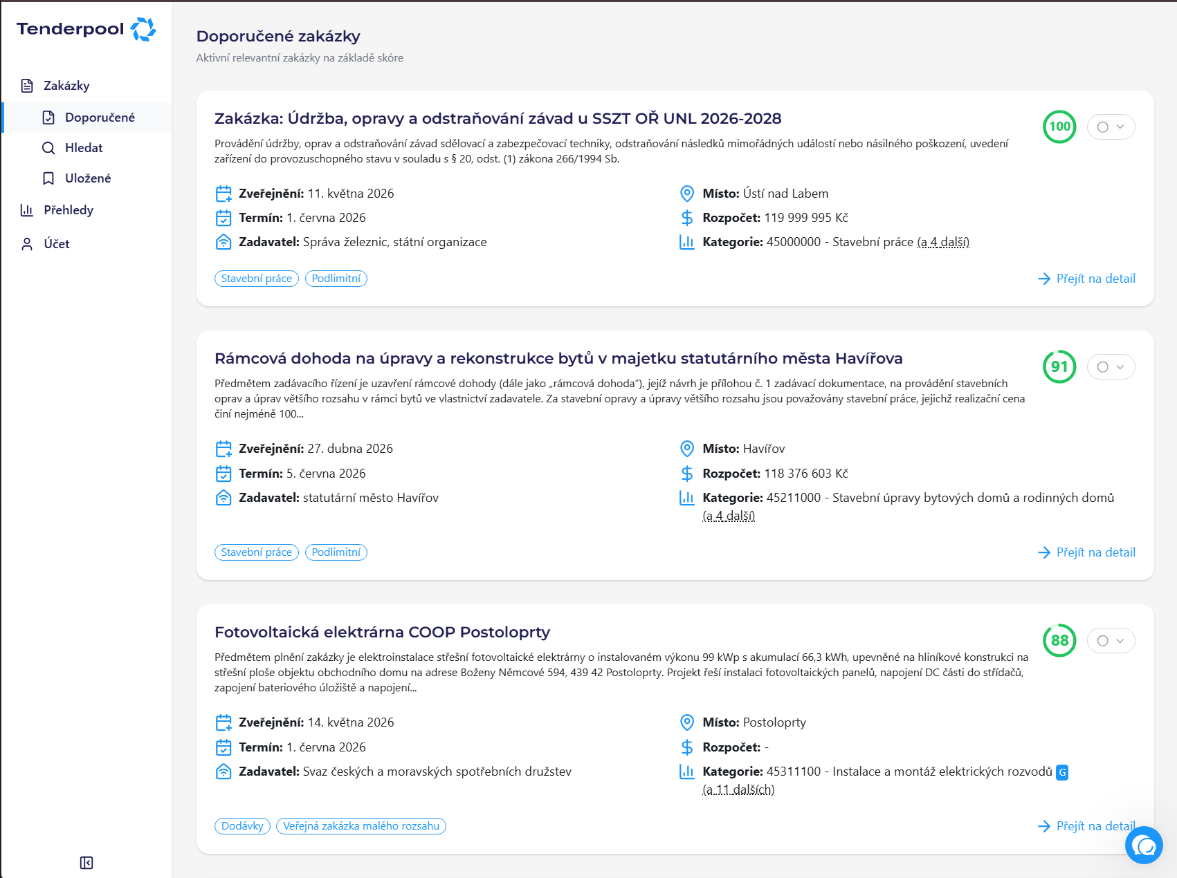 Tenderpool screenshot