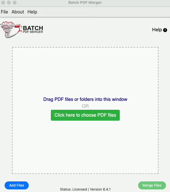 Batch PDF Merger screenshot