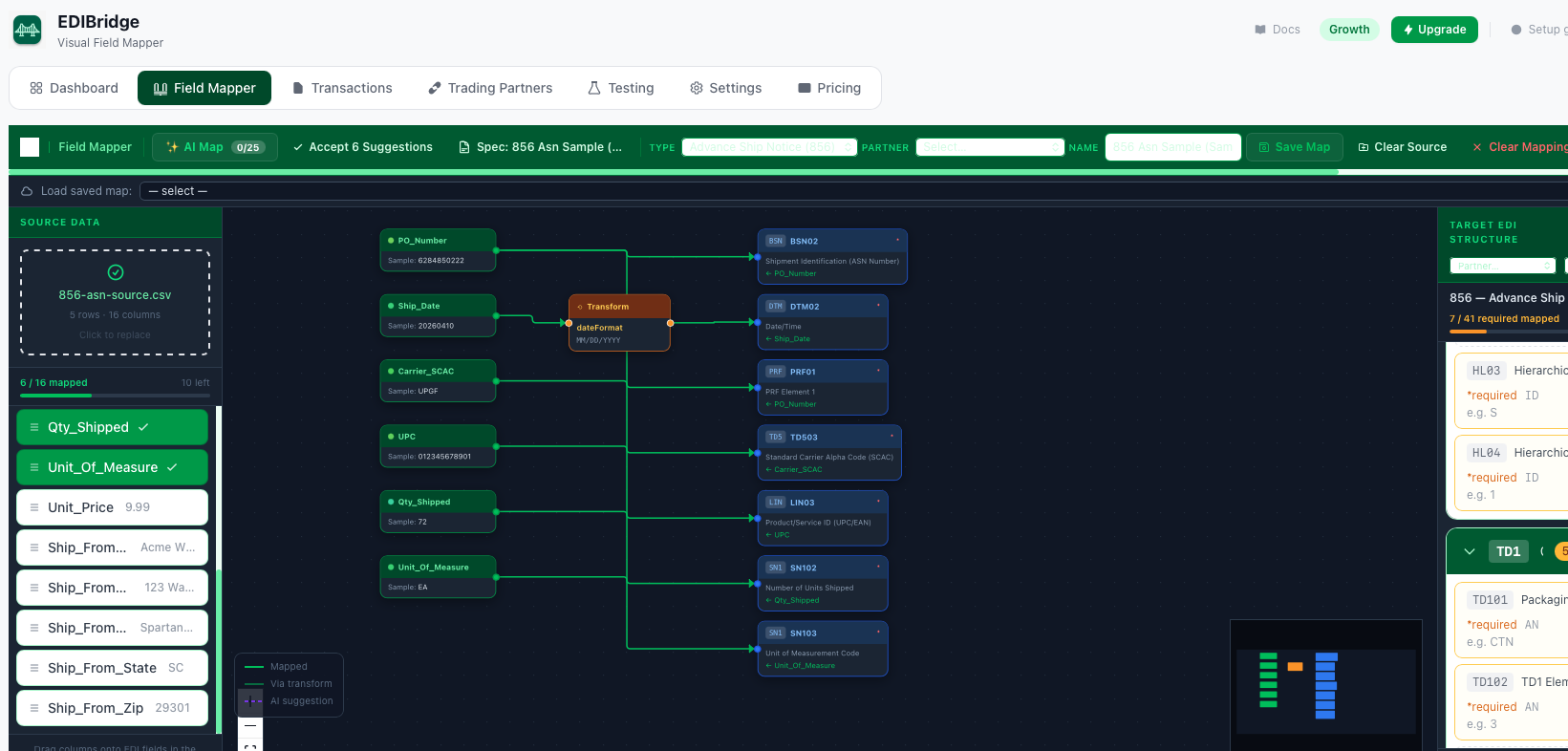 EDIBridge screenshot