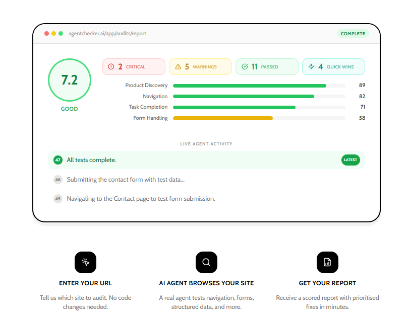 Agent Checker screenshot