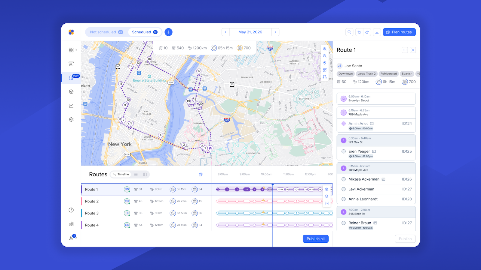 Routific screenshot