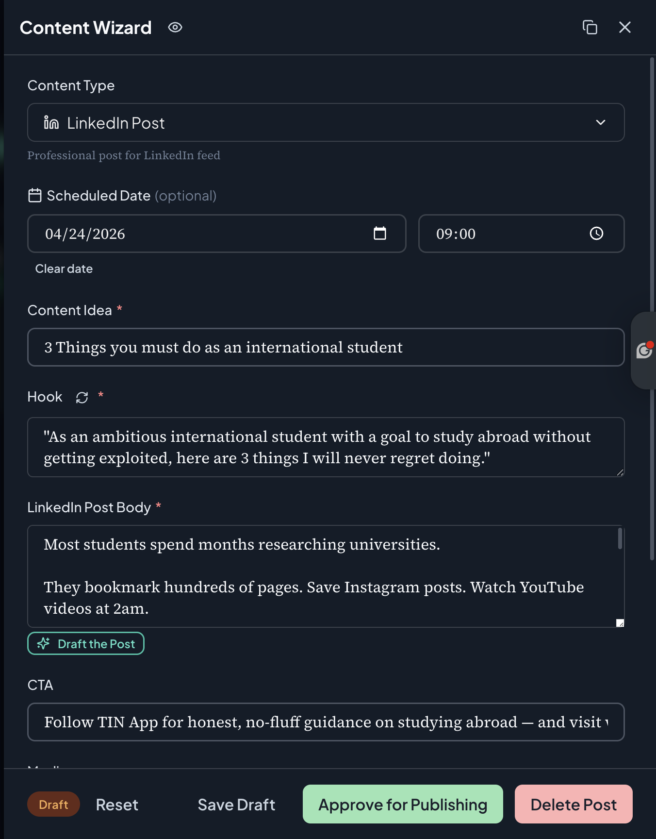 Sosh AI screenshot