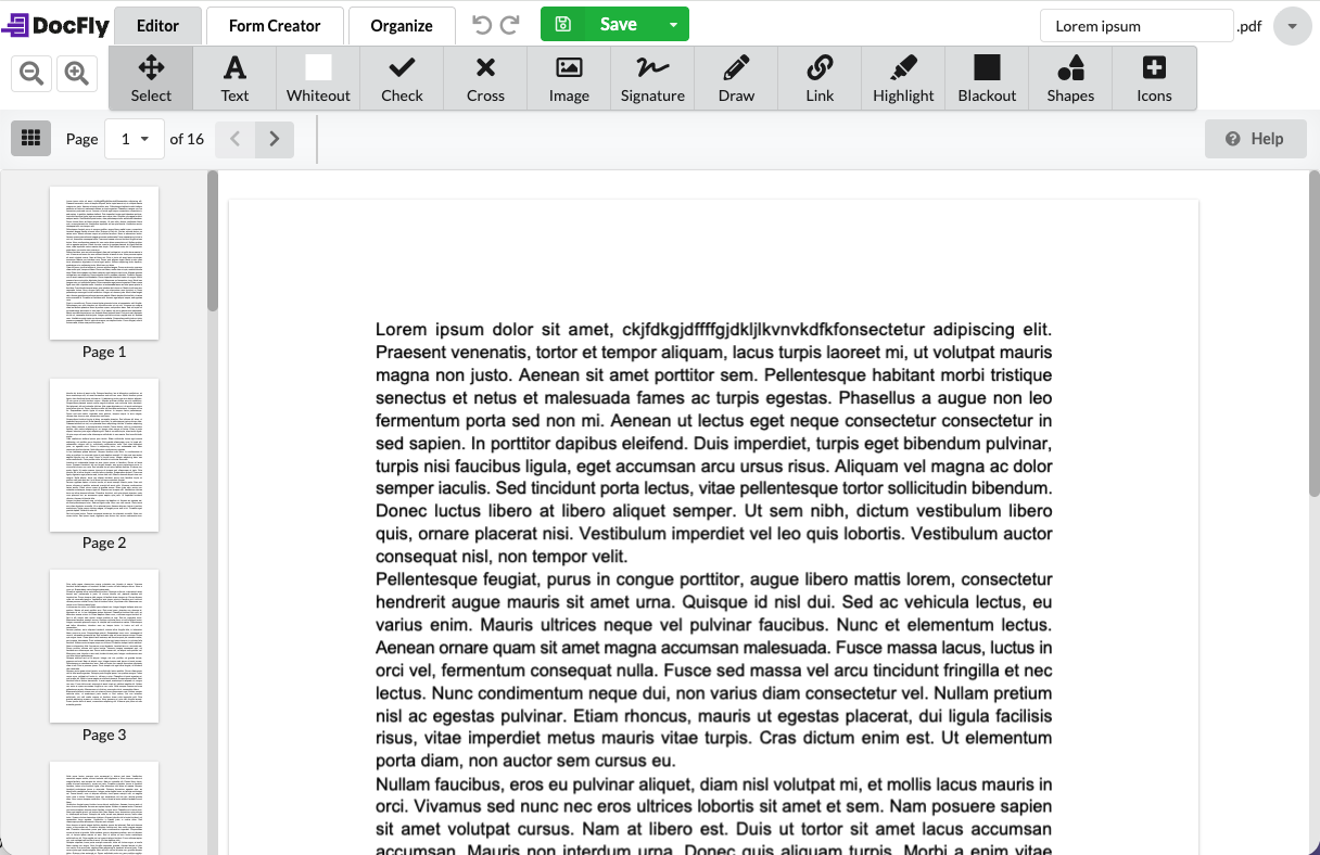 DocFly screenshot
