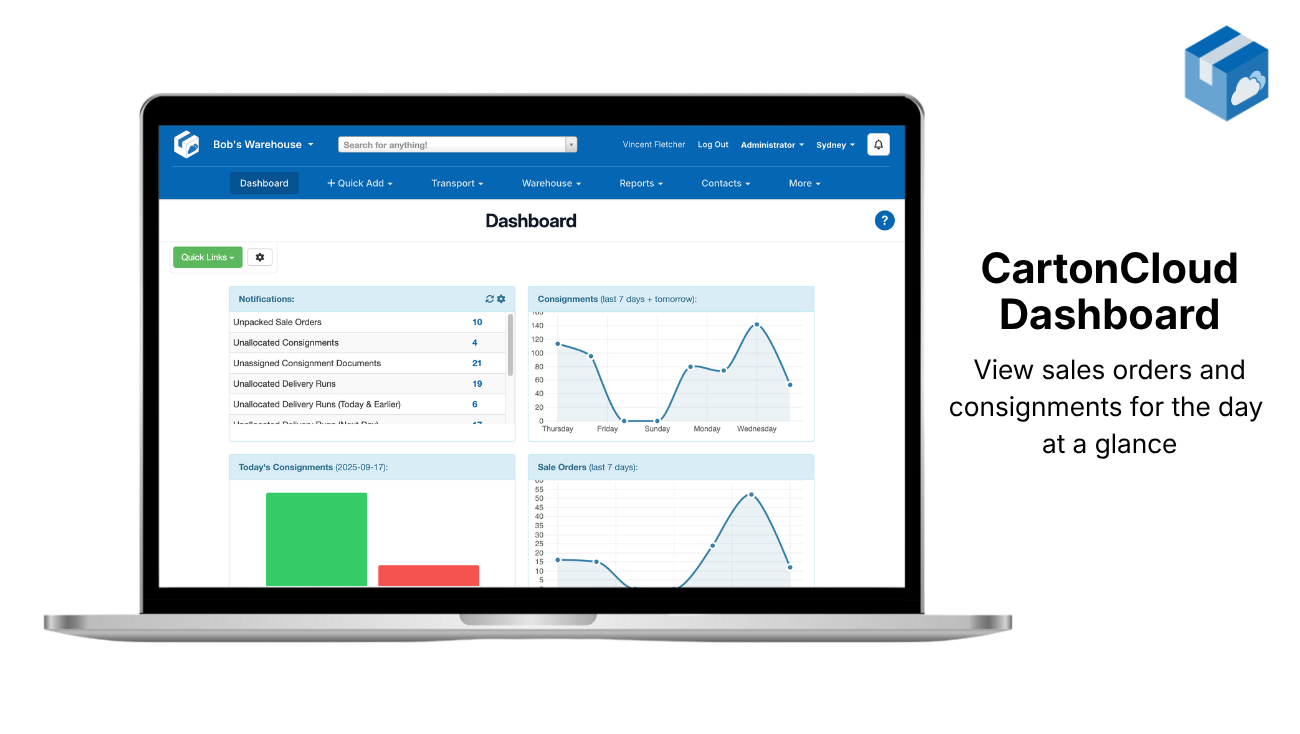 CartonCloud screenshot