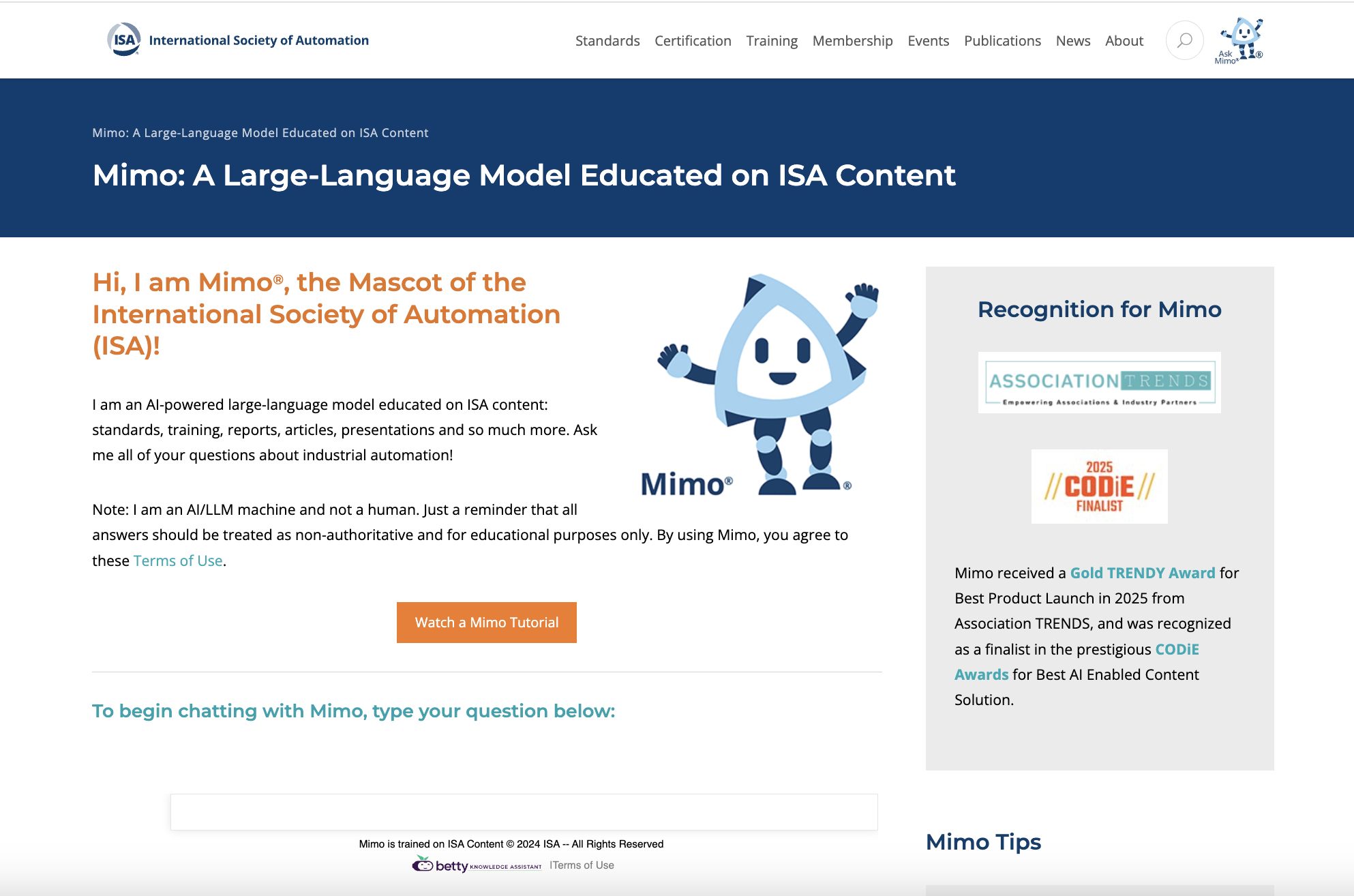 Betty Knowledge Assistant screenshot