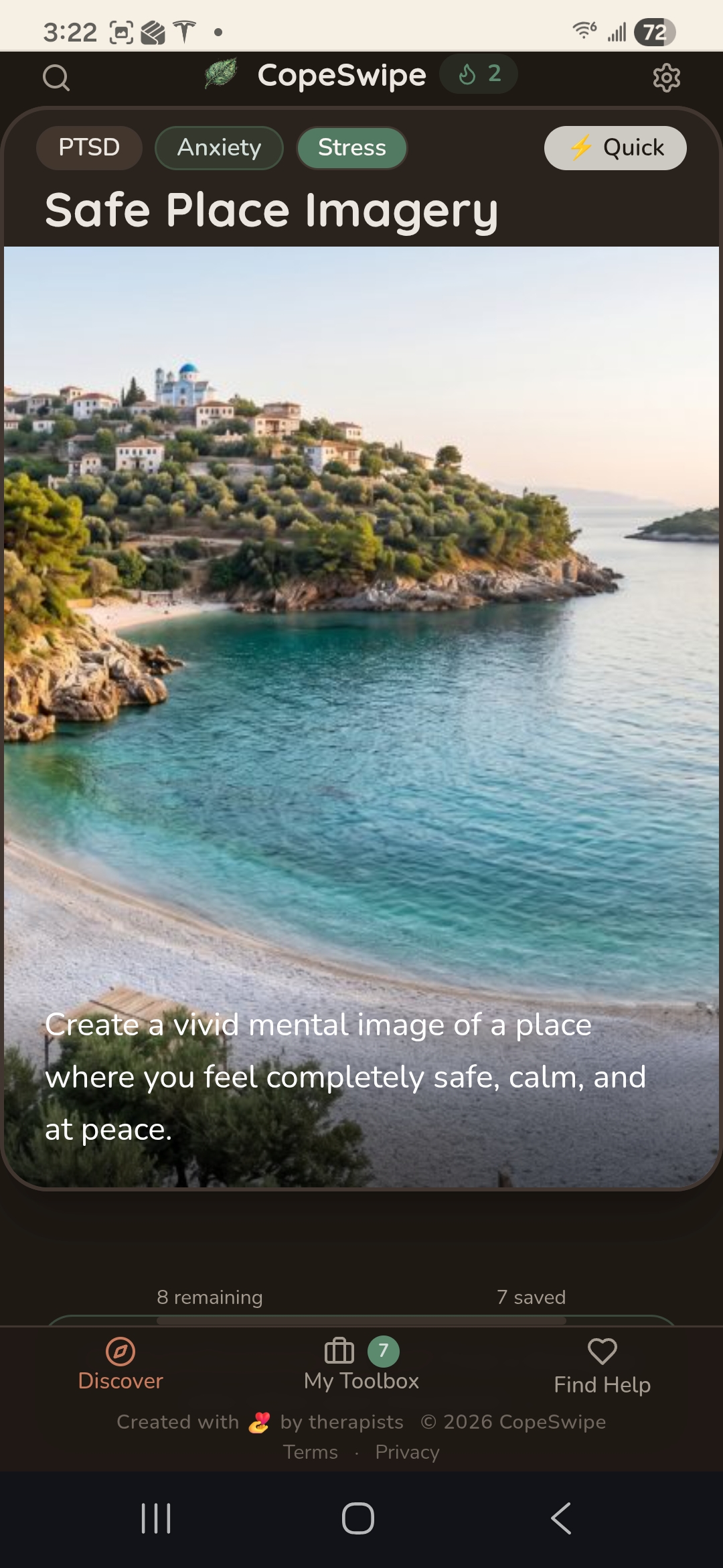 CopeSwipe screenshot