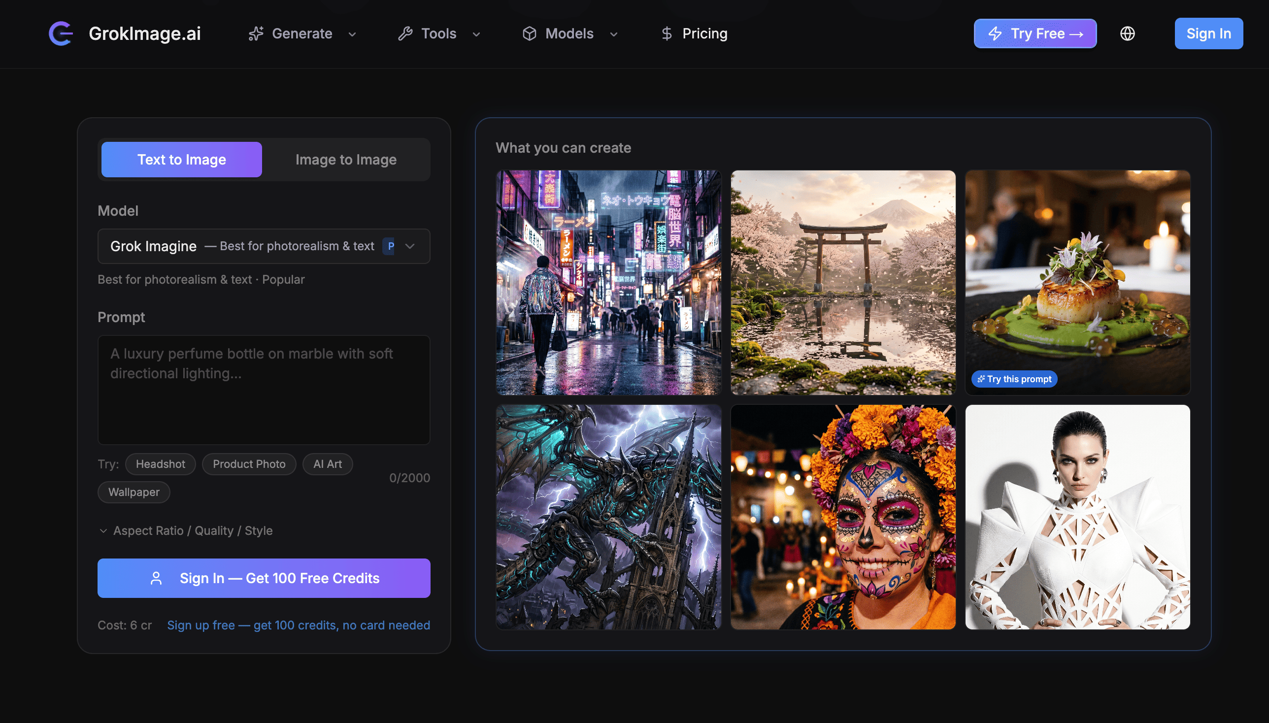 GrokImage.ai screenshot