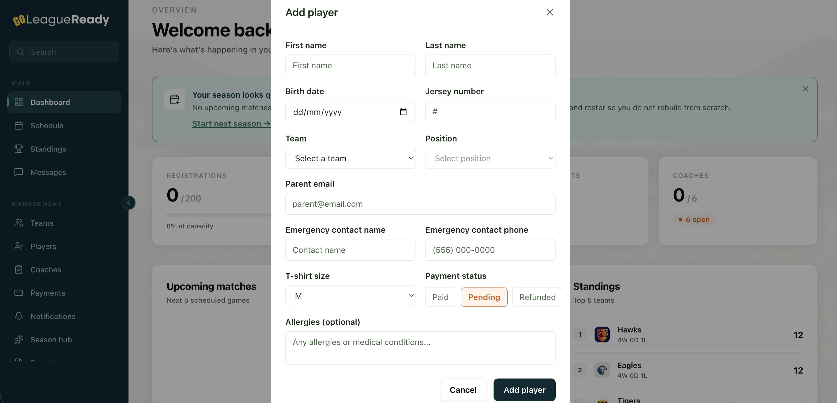 Go LeagueReady screenshot