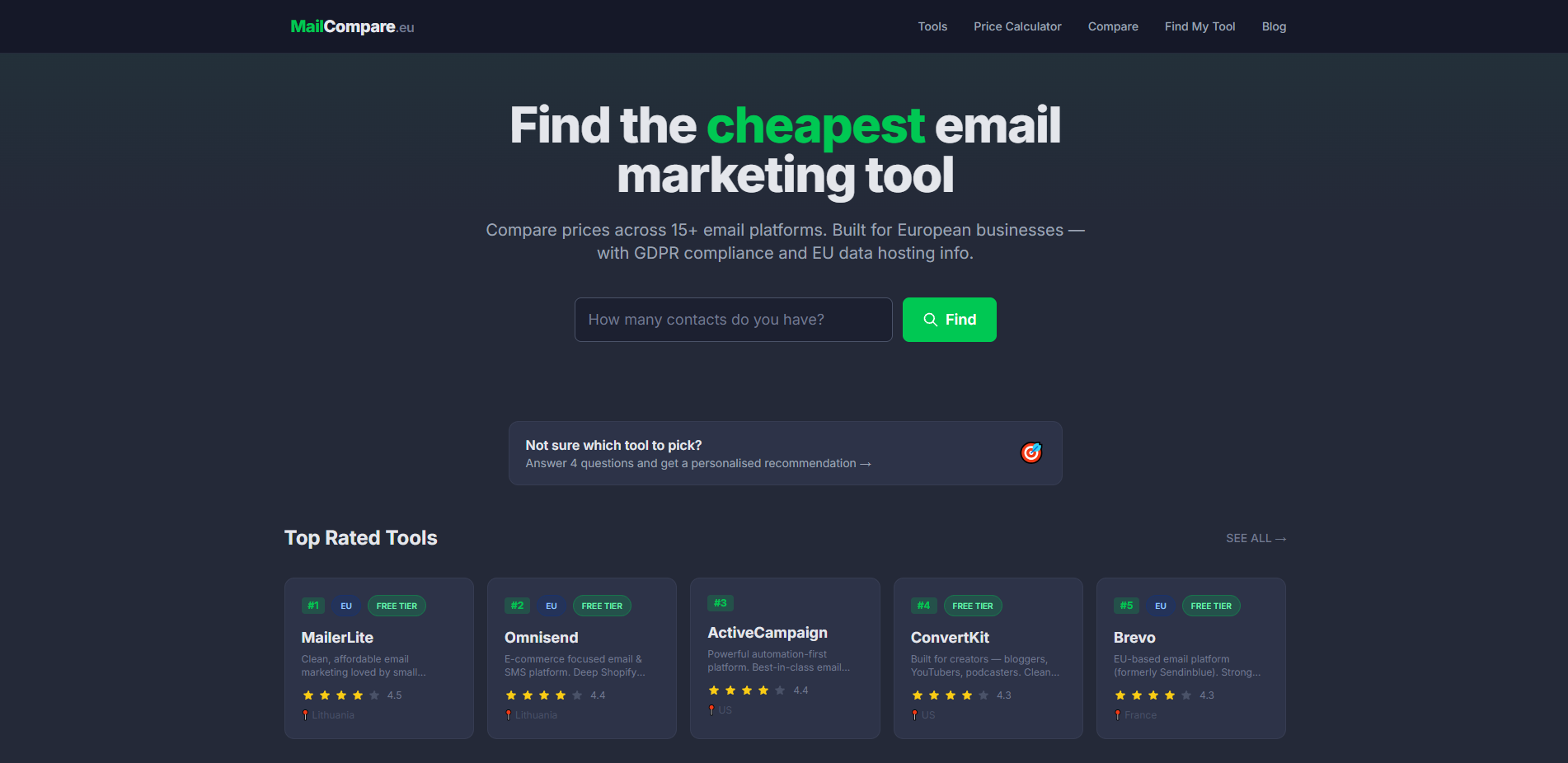 MailCompare screenshot