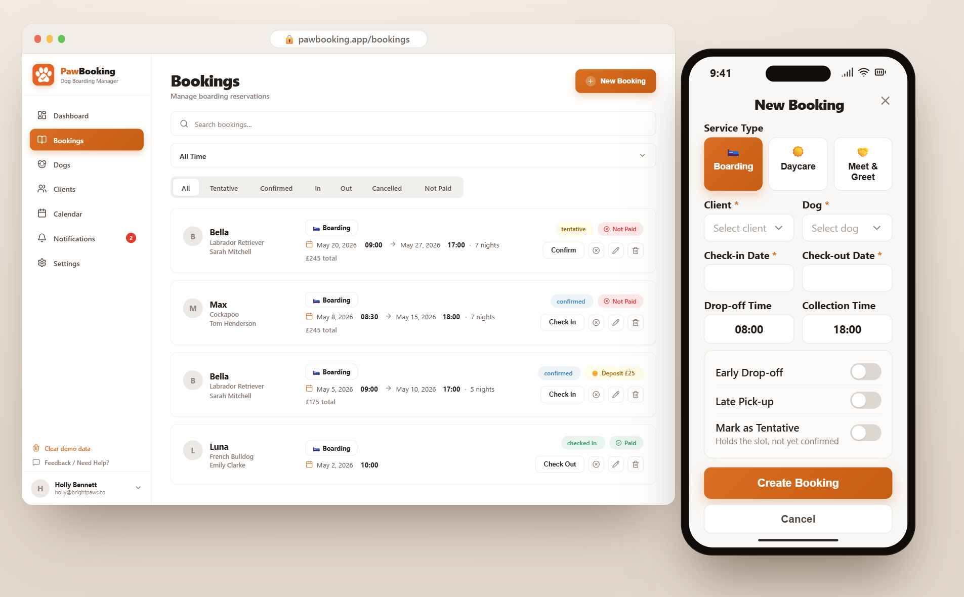 PawBooking screenshot