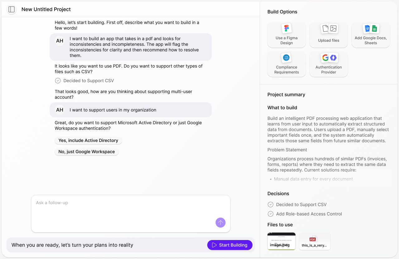 Empromptu screenshot