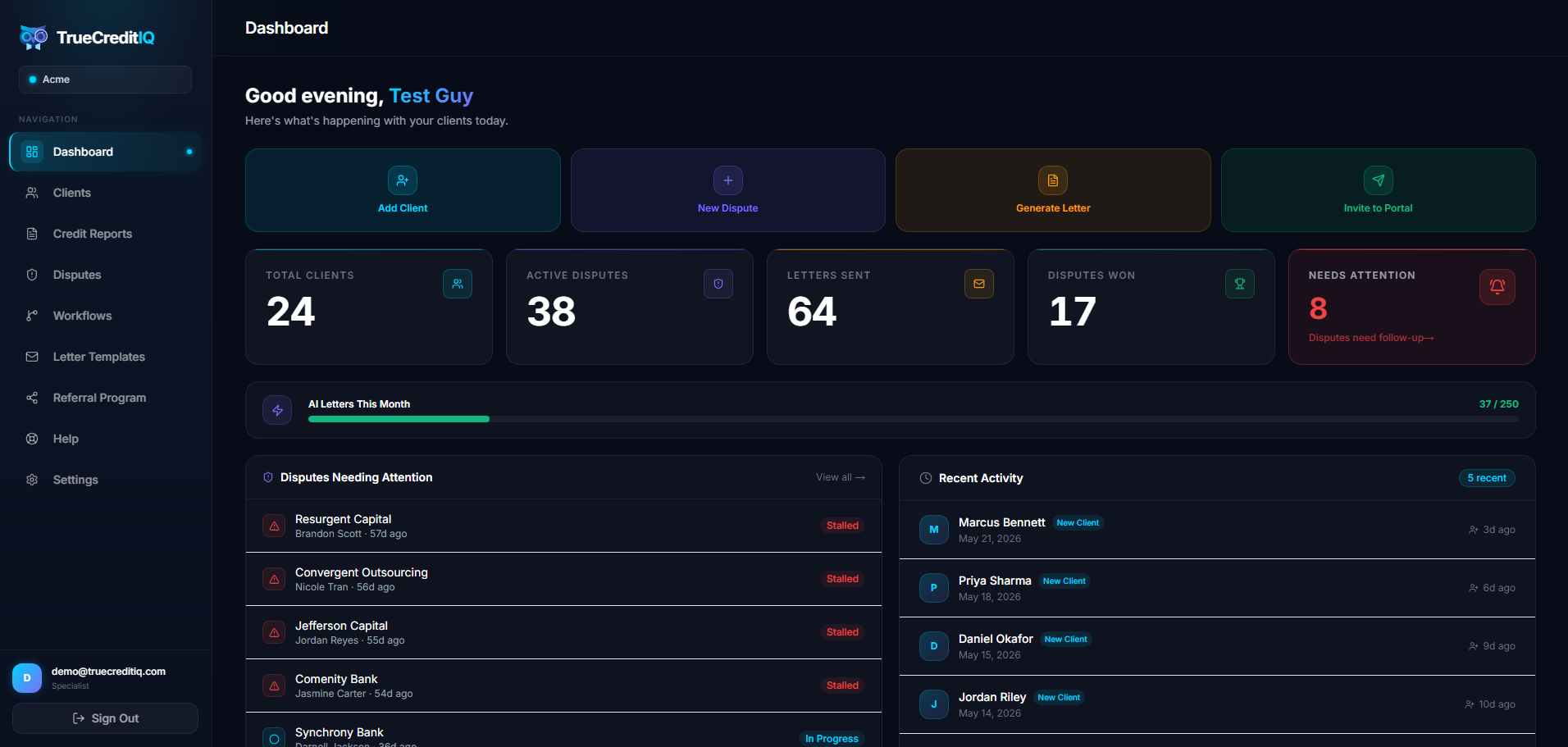TrueCreditIQ screenshot