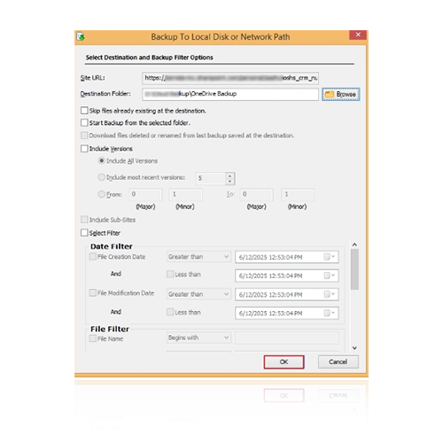 Kernel OneDrive Backup Tool screenshot