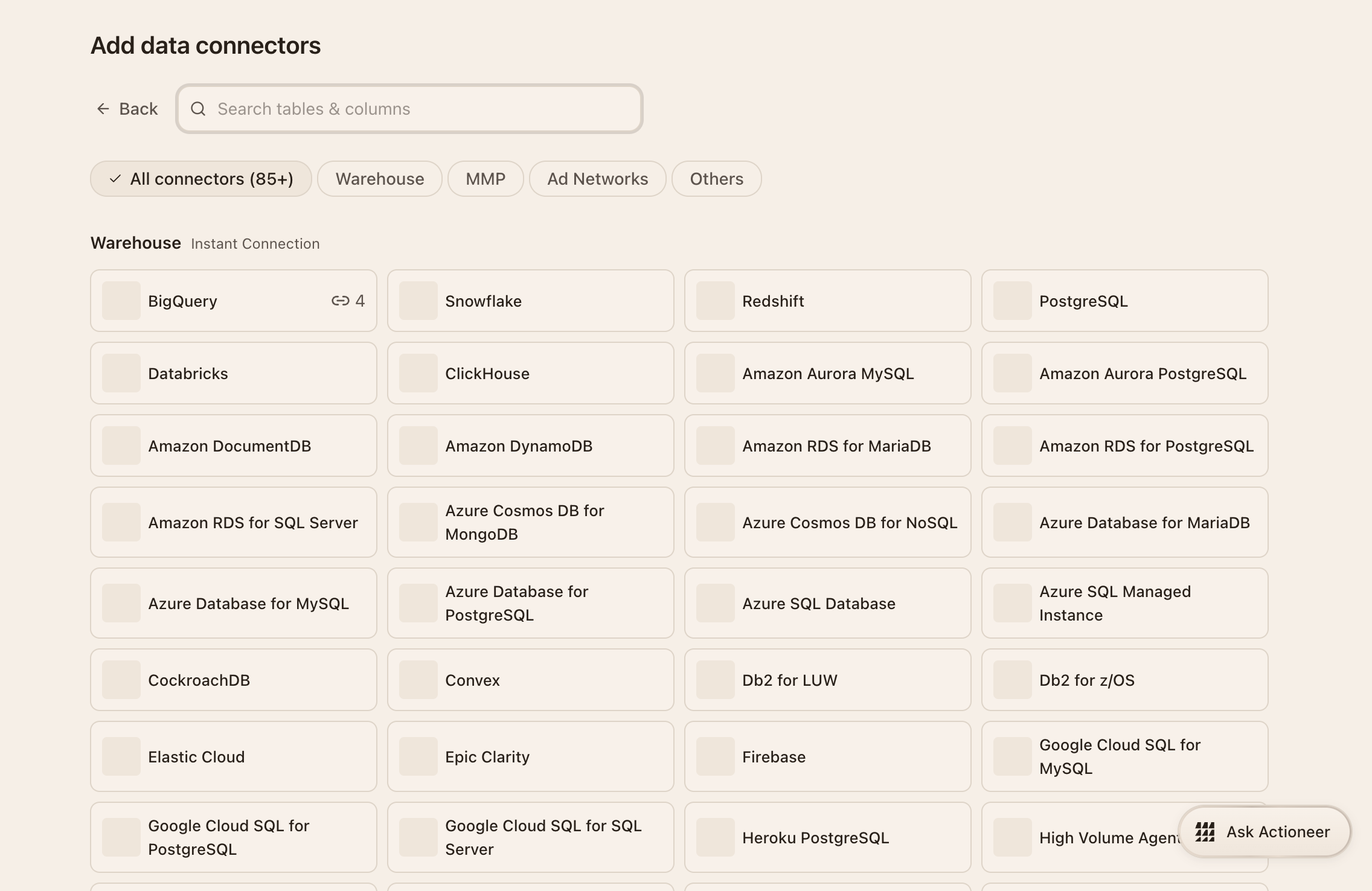 Actioneer screenshot