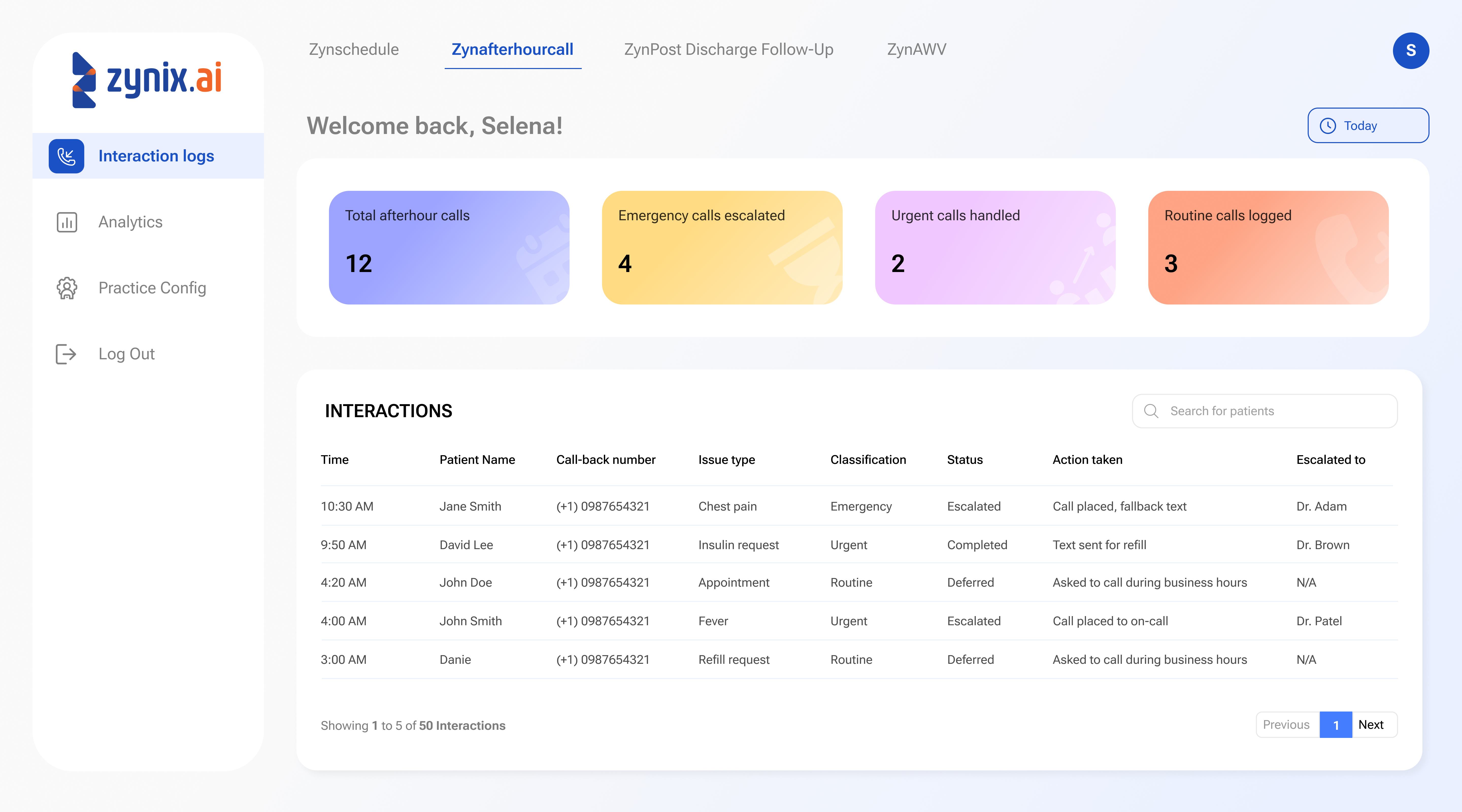 ZynAfterHours & Triage screenshot