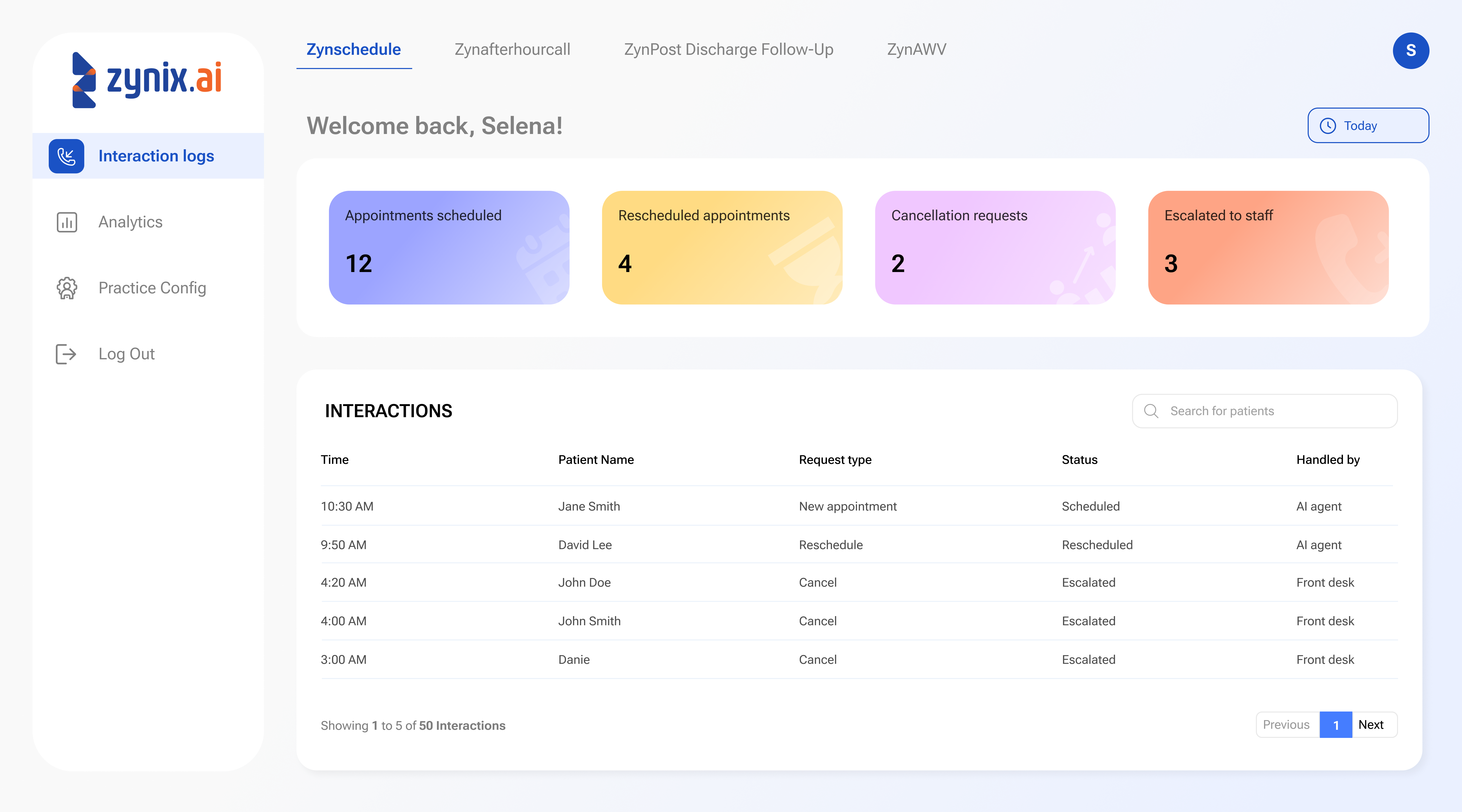 ZynSchedule screenshot