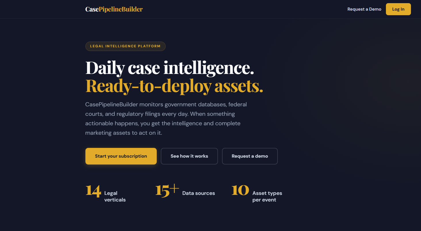 Case Pipeline Builder screenshot