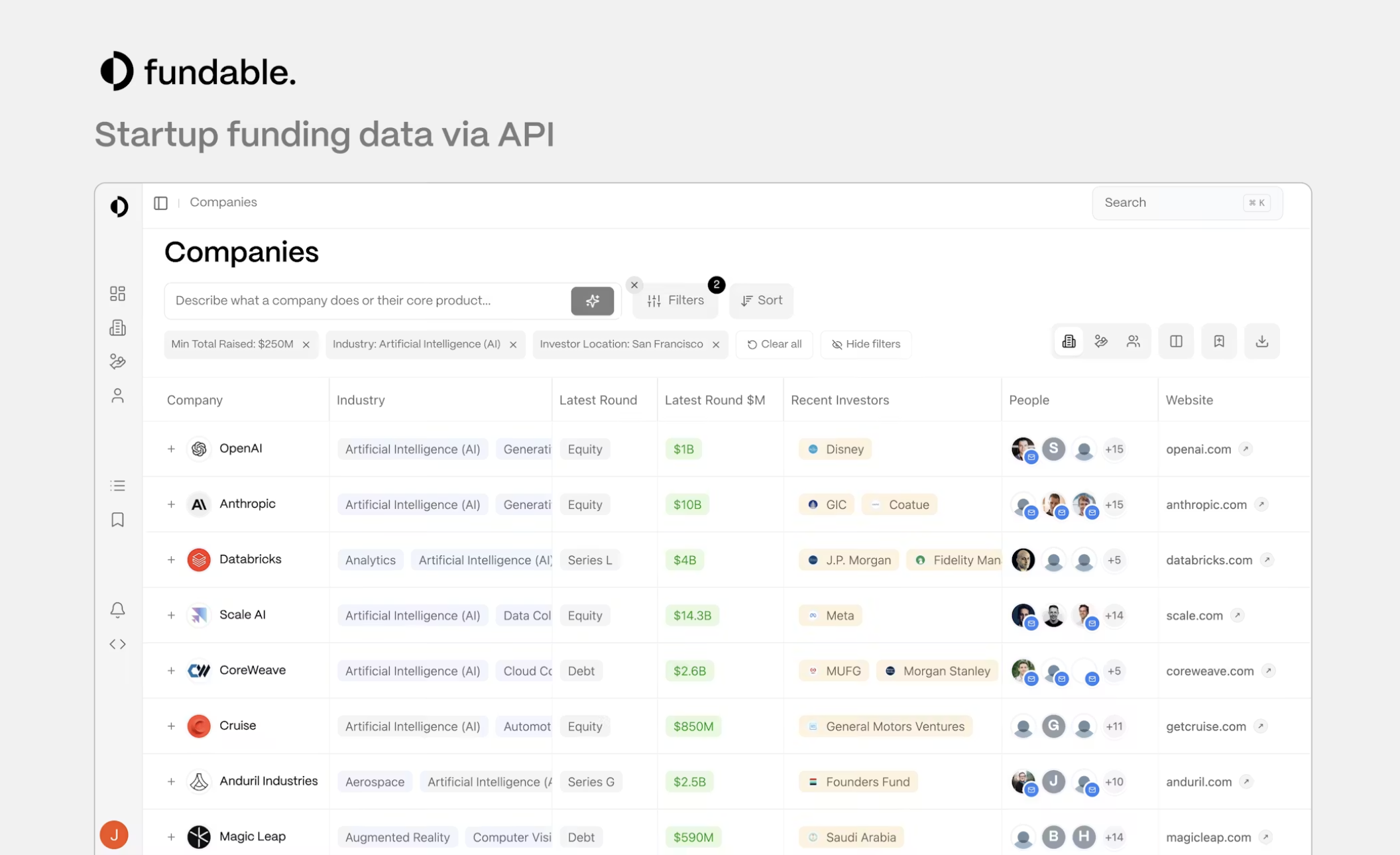 fundable screenshot