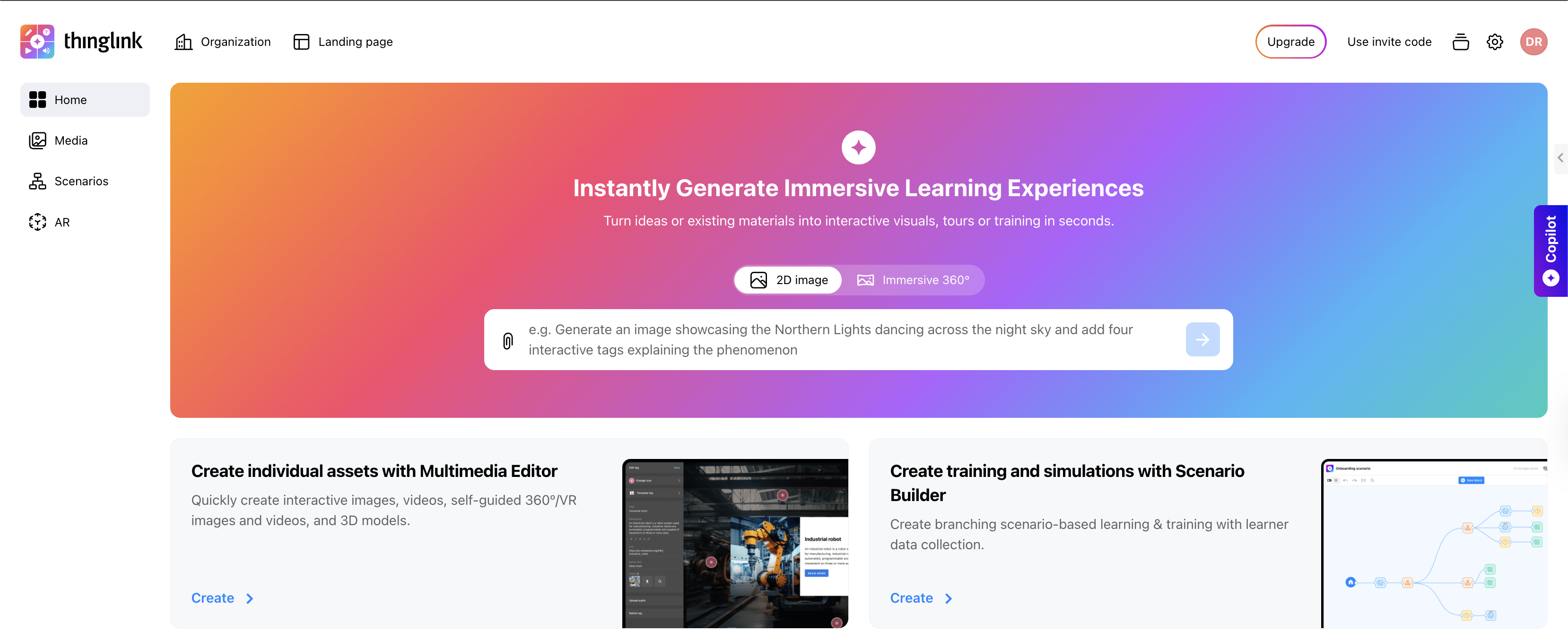 Thinglink screenshot