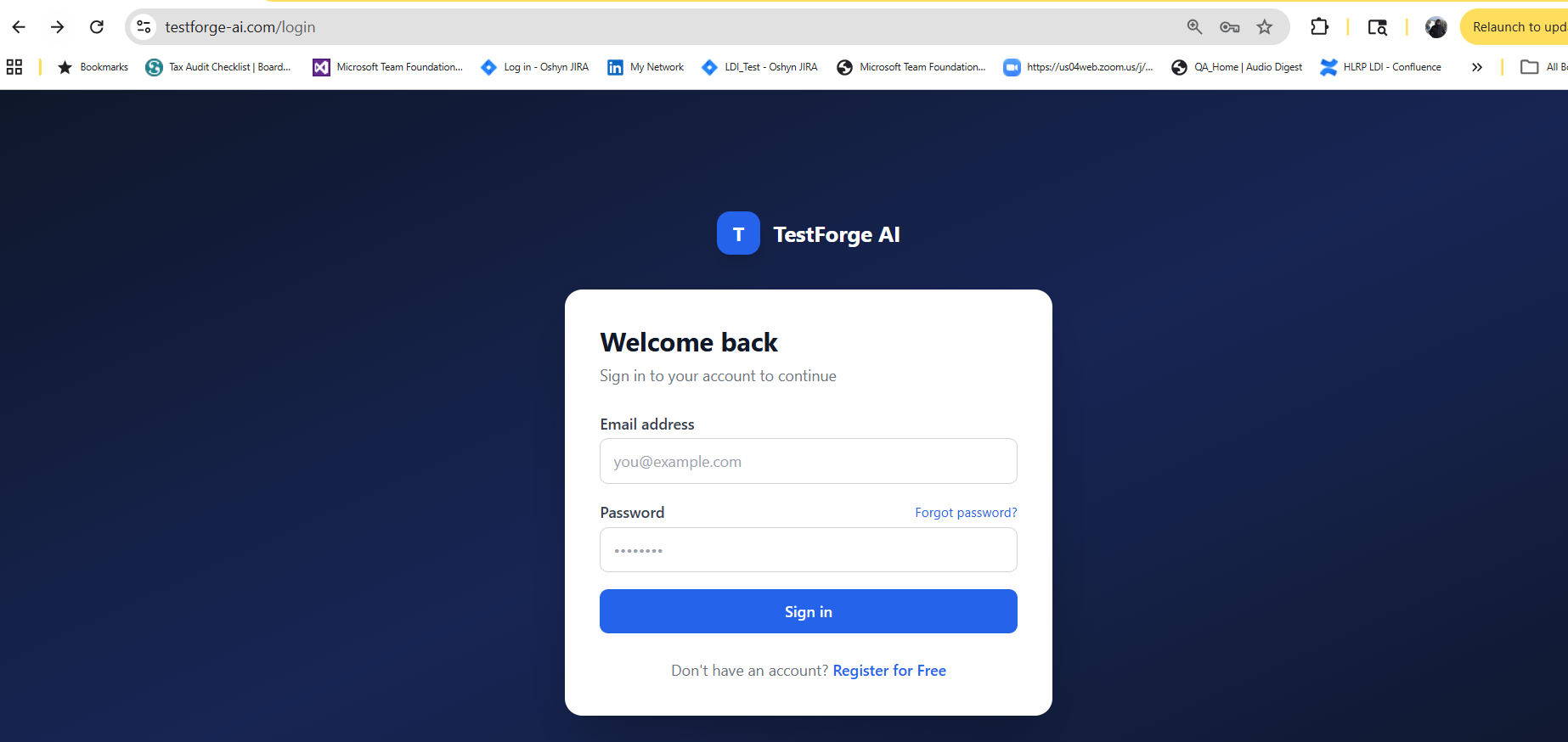 TestForge AI screenshot